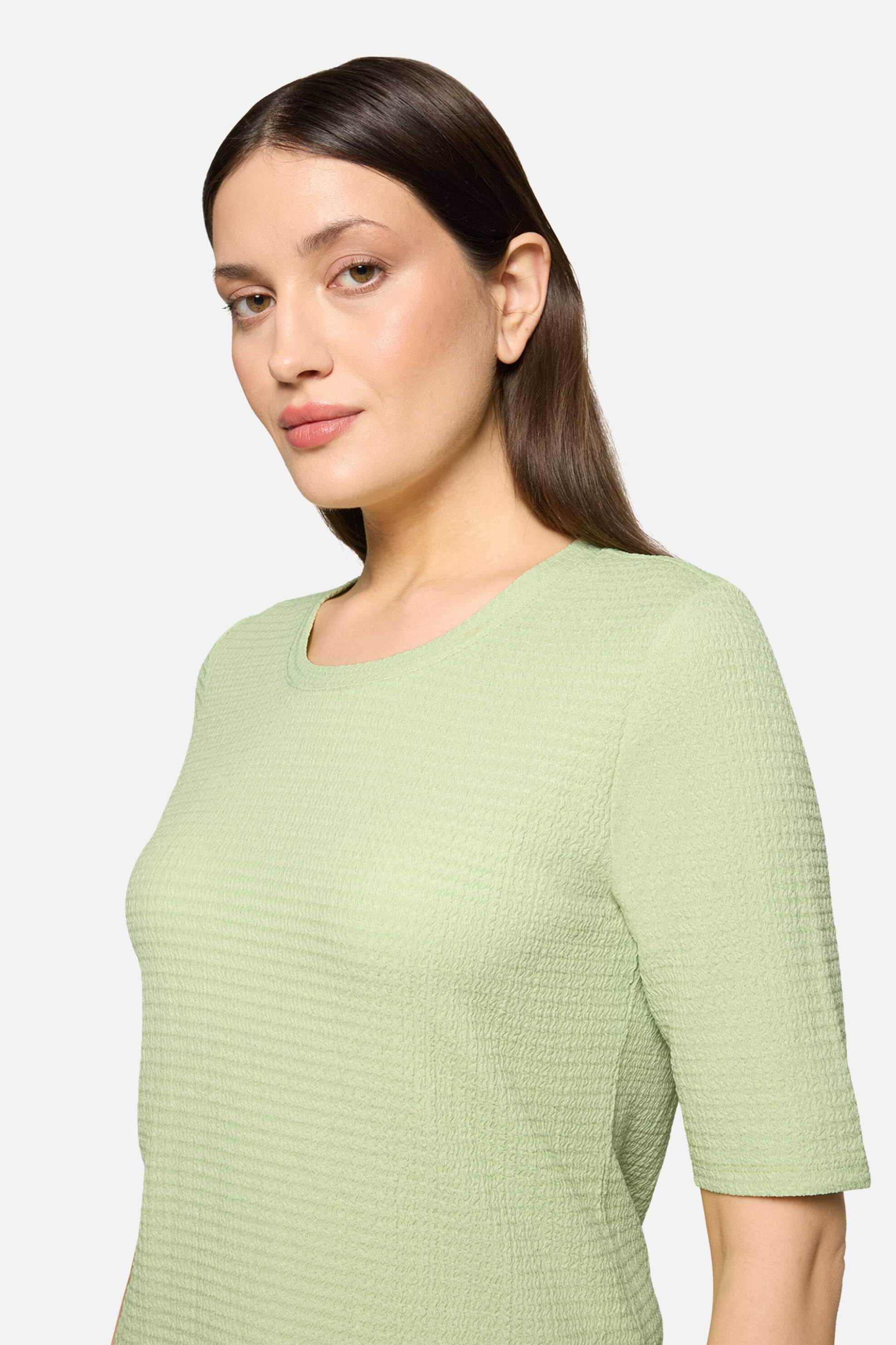 BETTY BARCLAY Betty Barclay γυναικείο Τ-shirt με ανάγλυφο σχέδιο - 2783/1863 Πράσινο - 2