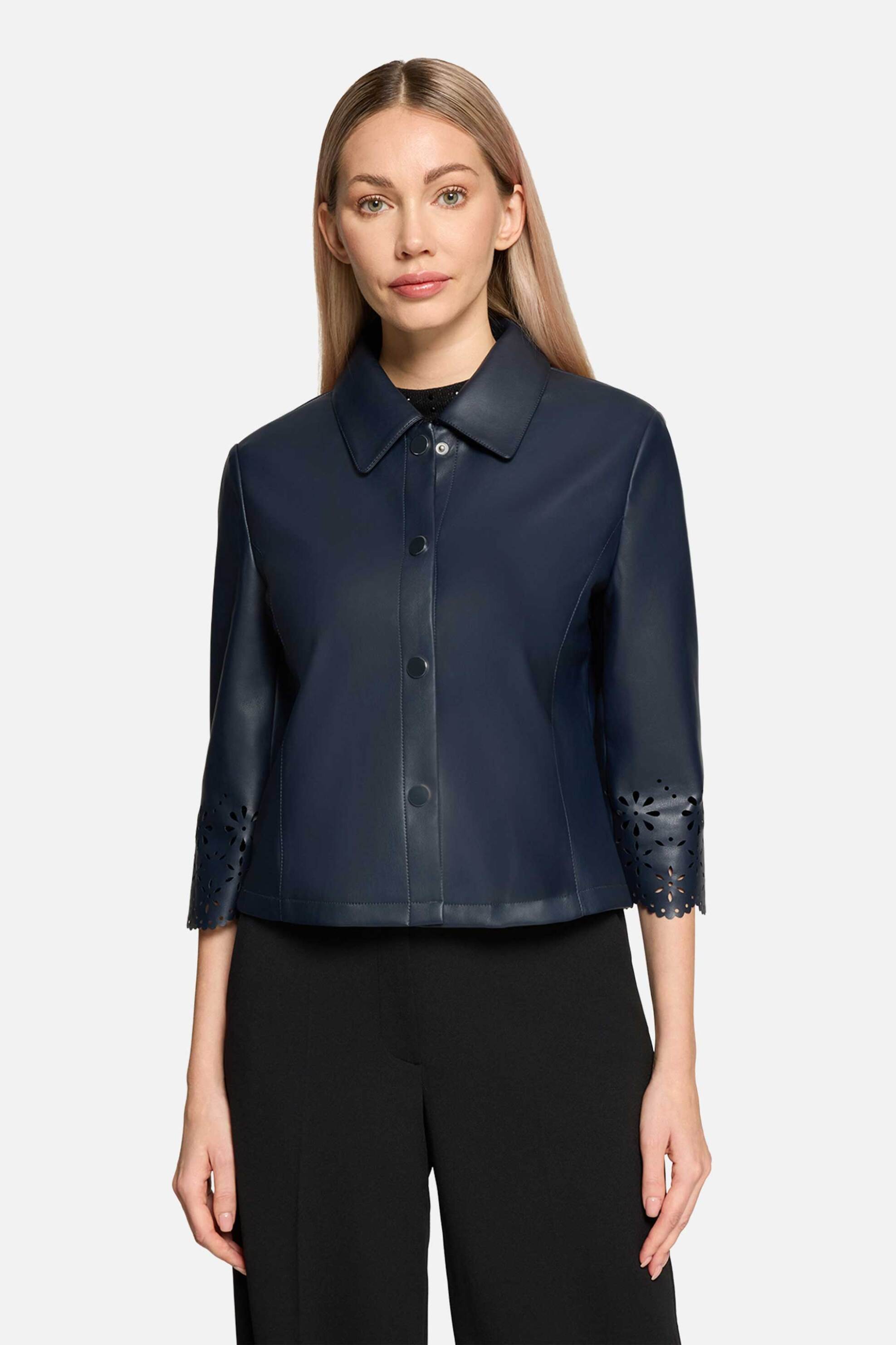 BETTY BARCLAY Betty Barclay γυναικείο jacket με cut out σχέδιο στα μανίκια - 4741/2738 Μπλε Σκούρο