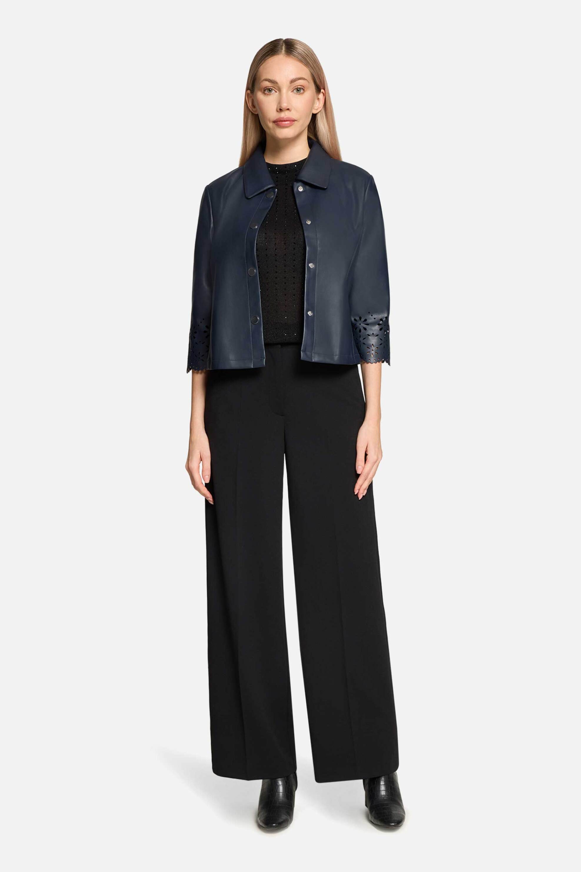 BETTY BARCLAY Betty Barclay γυναικείο jacket με cut out σχέδιο στα μανίκια - 4741/2738 Μπλε Σκούρο - 2