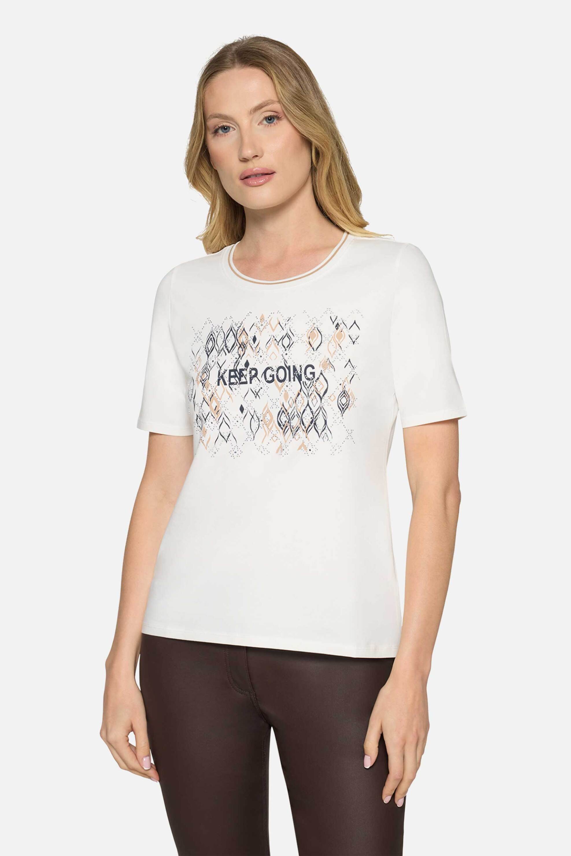 Betty Barclay γυναικείο Τ-shirt με print στο στήθος – 2727/1092 Λευκό