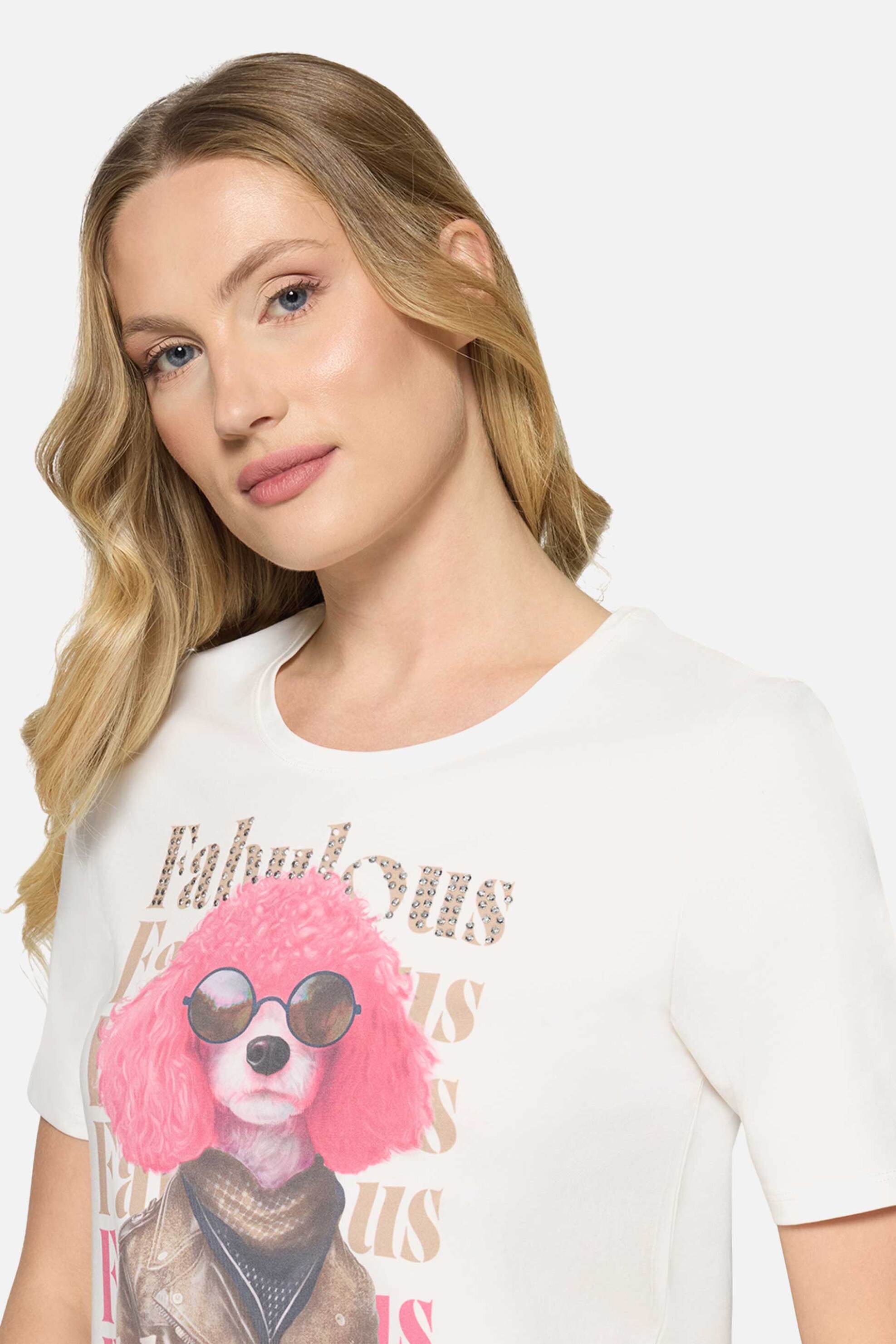 BETTY BARCLAY Betty Barclay γυναικείο Τ-shirt με all-over print - 2744/1092 Λευκό - 2