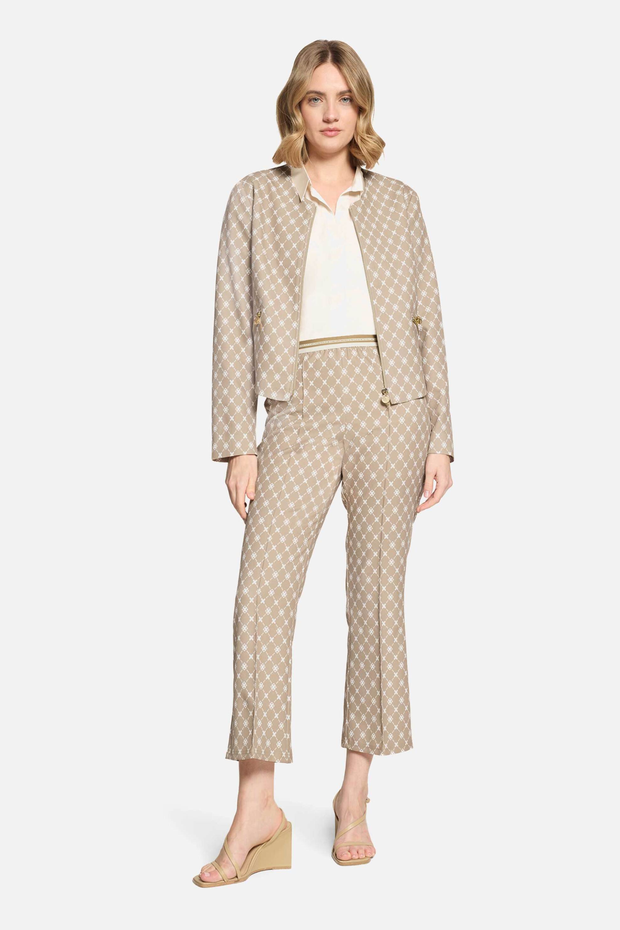 Betty Barclay γυναικείο σακάκι με all-over logo print - 4714/1706 Μπεζ