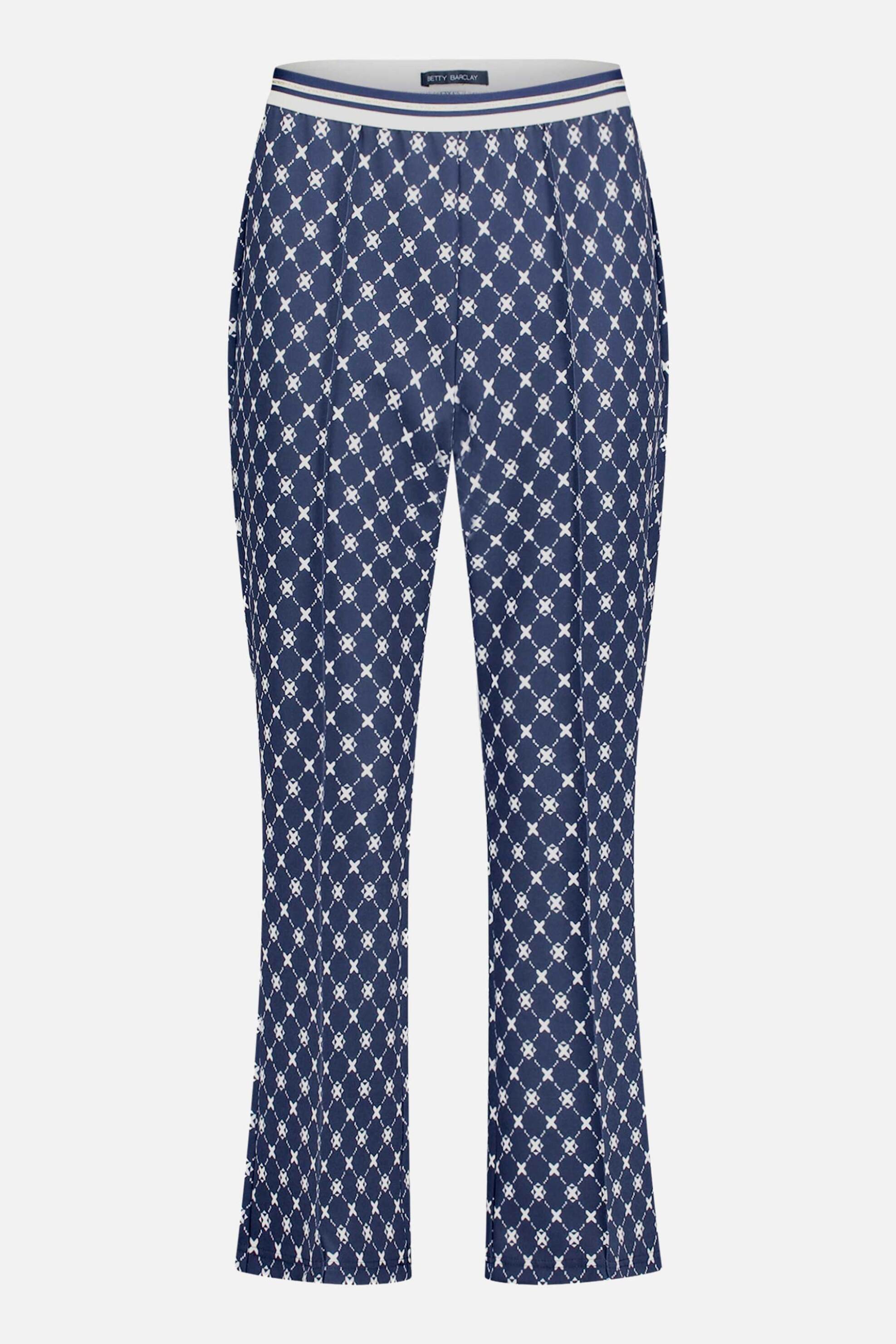 Betty Barclay Γυναικείo Παντελόνι με All-Over Logo Print - 6143 1706 Μπλε