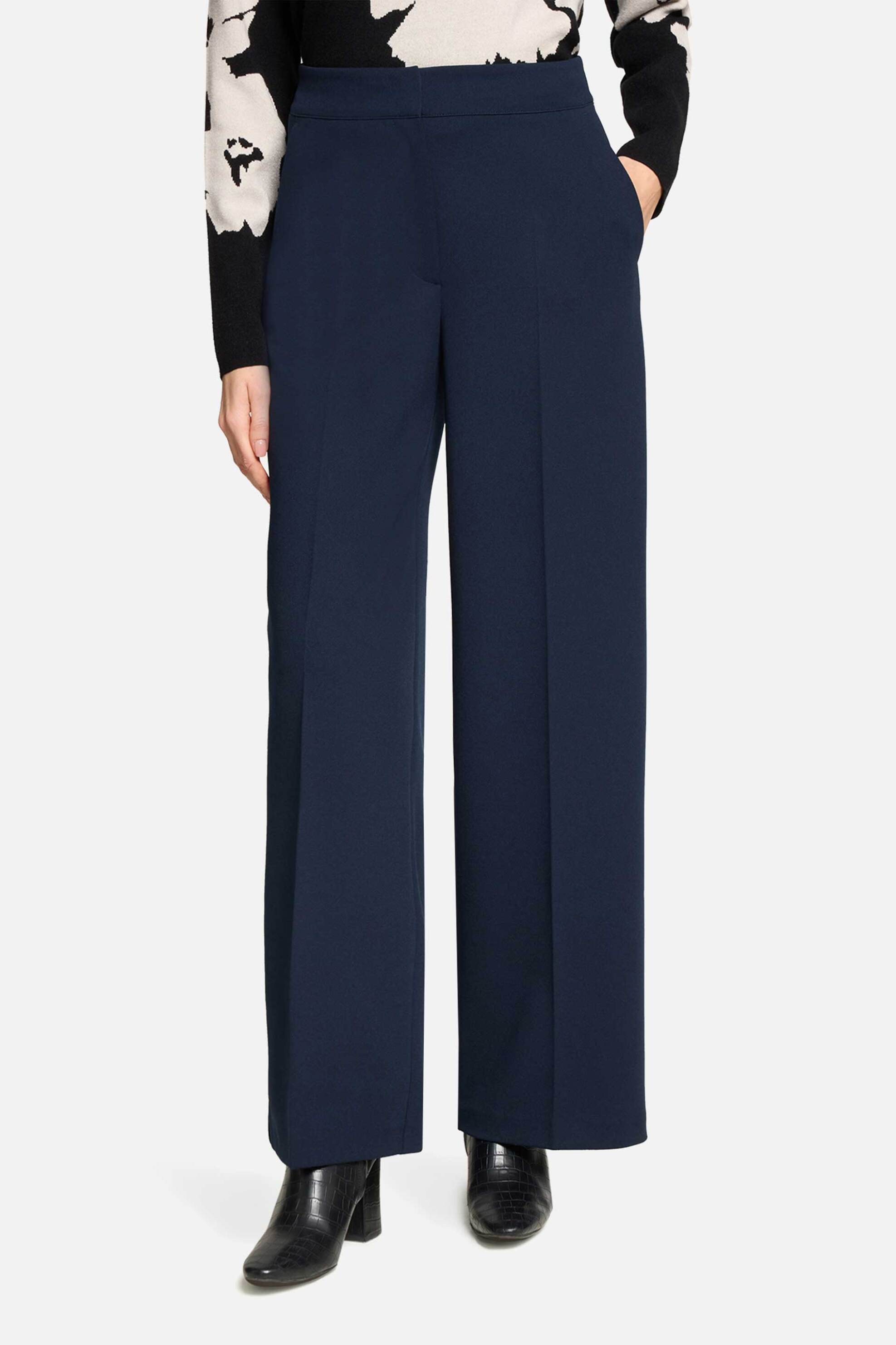 Betty Barclay γυναικείο ψηλόμεσο παντελόνι Relaxed Fit - 6148/2420 Μπλε Σκούρο