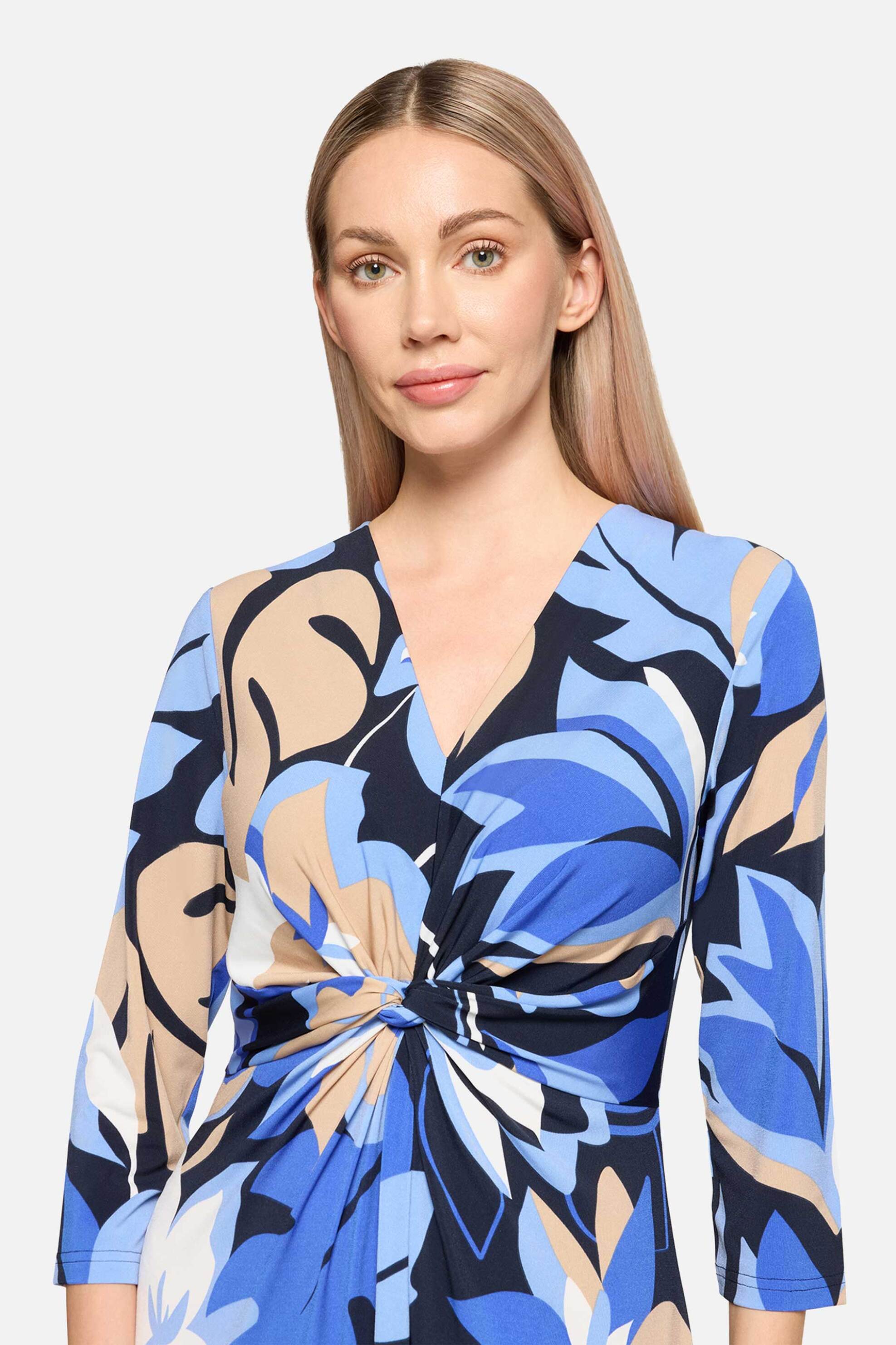 Betty Barclay γυναικείο midi φόρεμα με floral print - 1804/1729 Μπλε