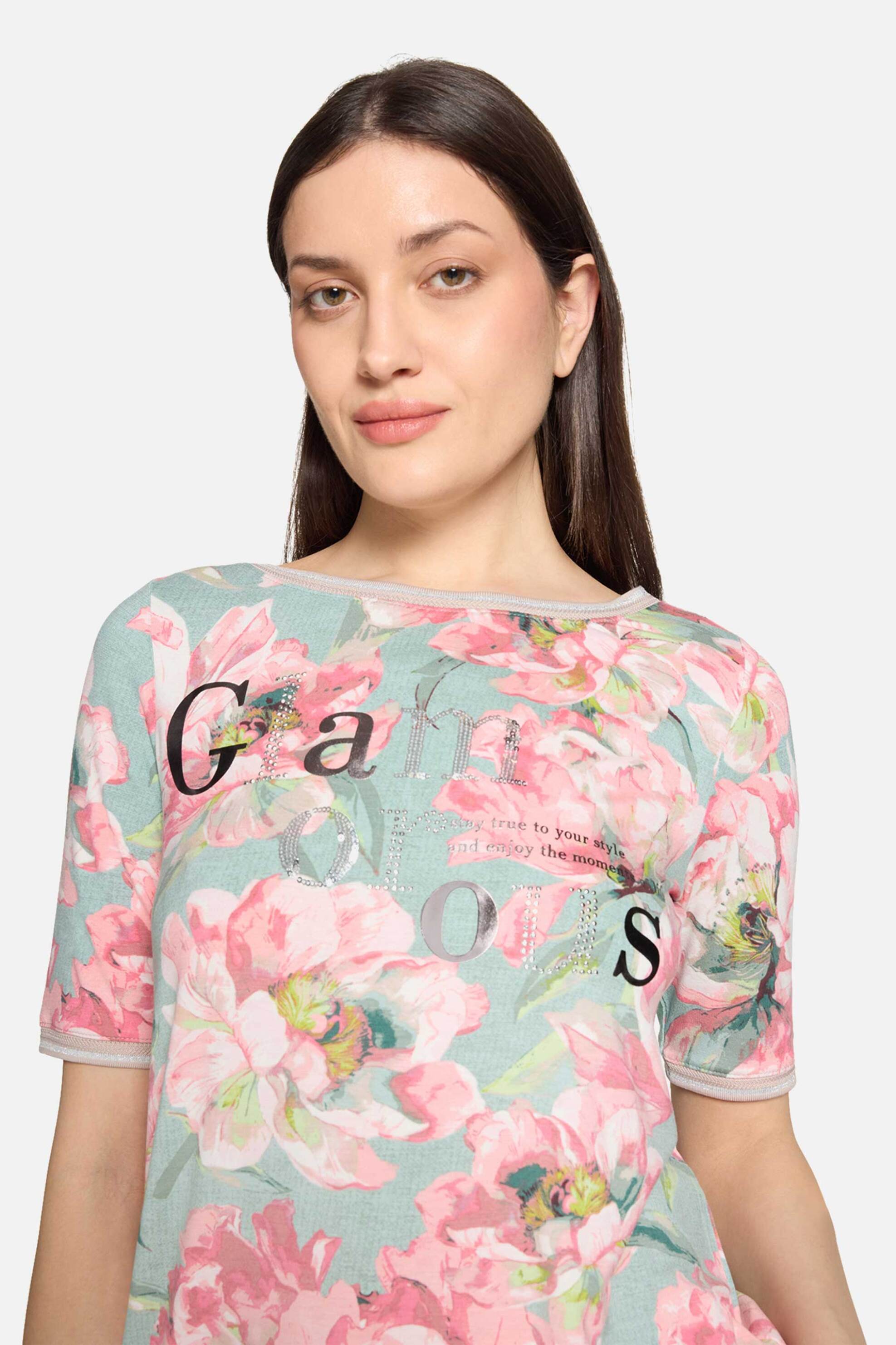 BETTY BARCLAY Betty Barclay γυναικείο Τ-shirt με all-over floral print - 2760/1812 Ροζ - 2