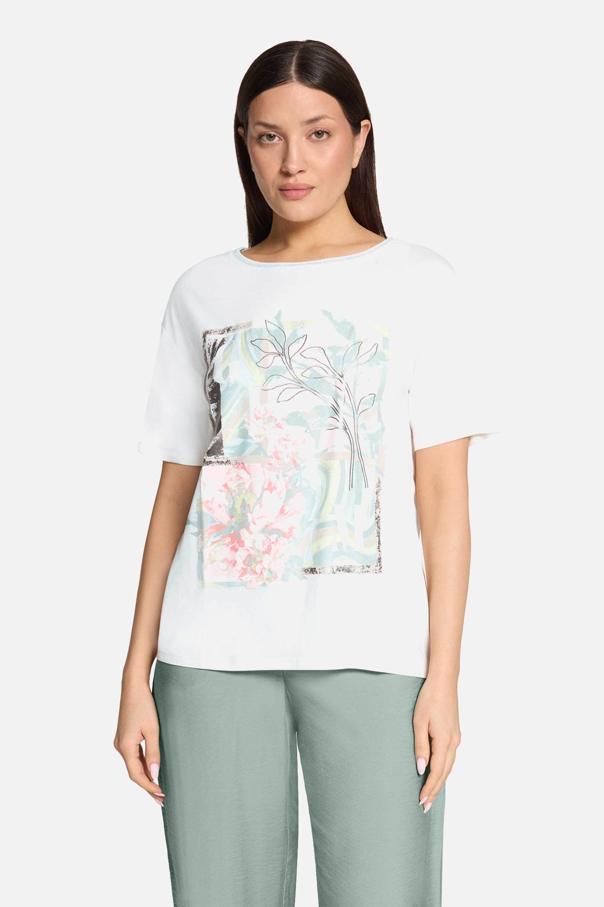 Betty Barclay γυναικείο Τ-shirt με print – 2777/1818 Λευκό