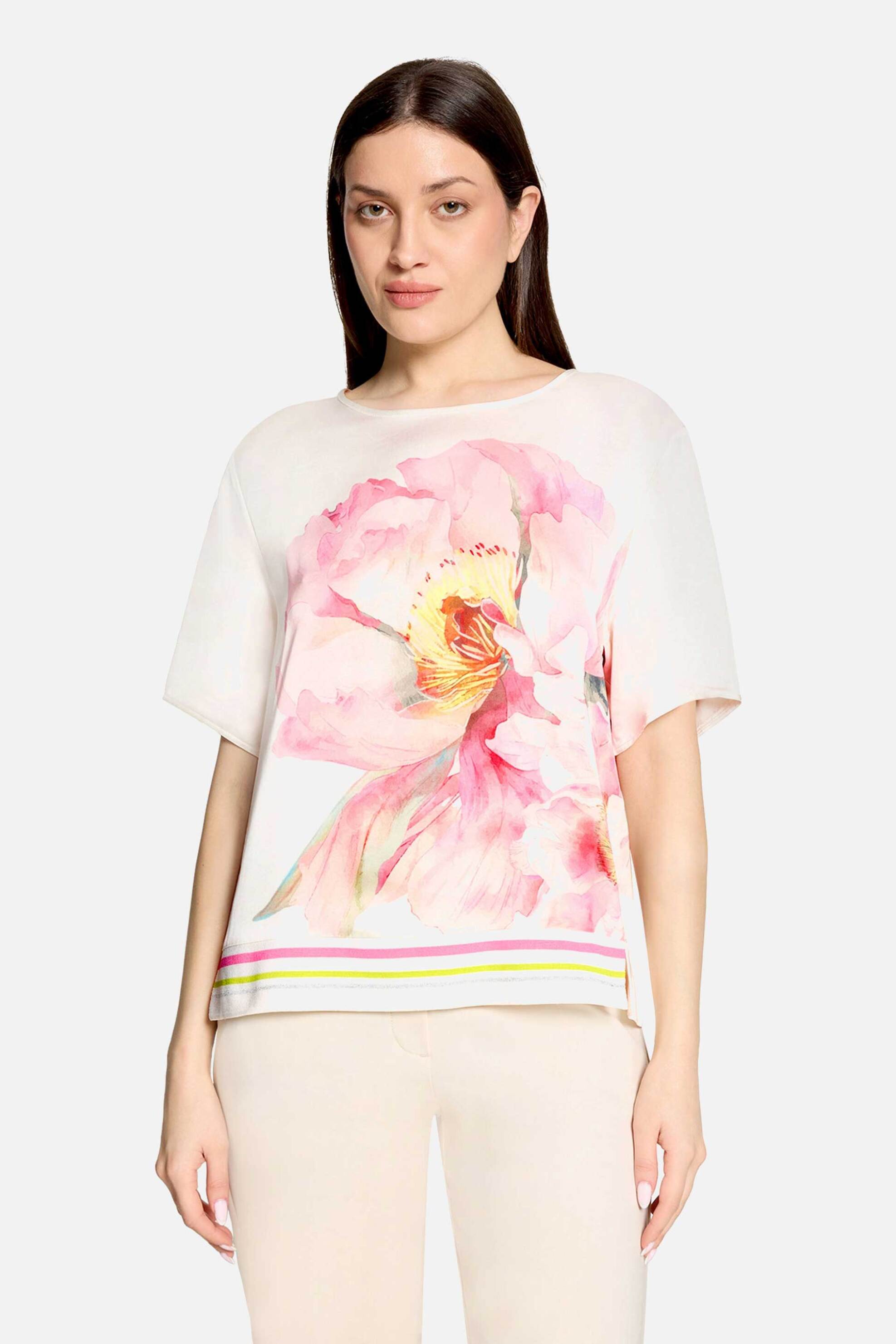 Betty Barclay γυναικεία μπλούζα με floral print - 8030/1847 Λευκό