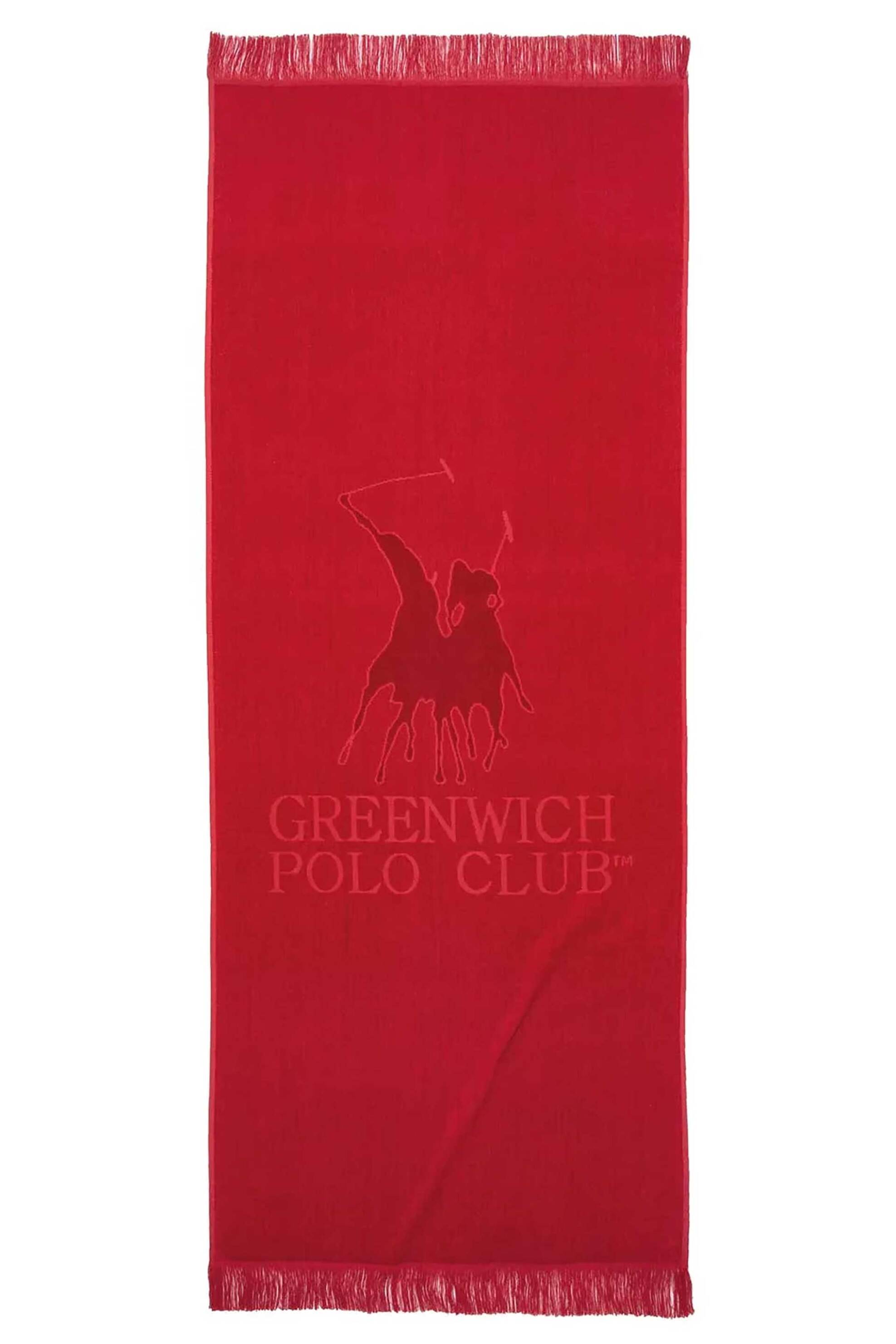 GREENWICH POLO CLUB Greenwich Polo Club πετσέτα θαλάσσης με λογότυπο 90 x 190 cm "3657" - 267901903657 Κόκκινο