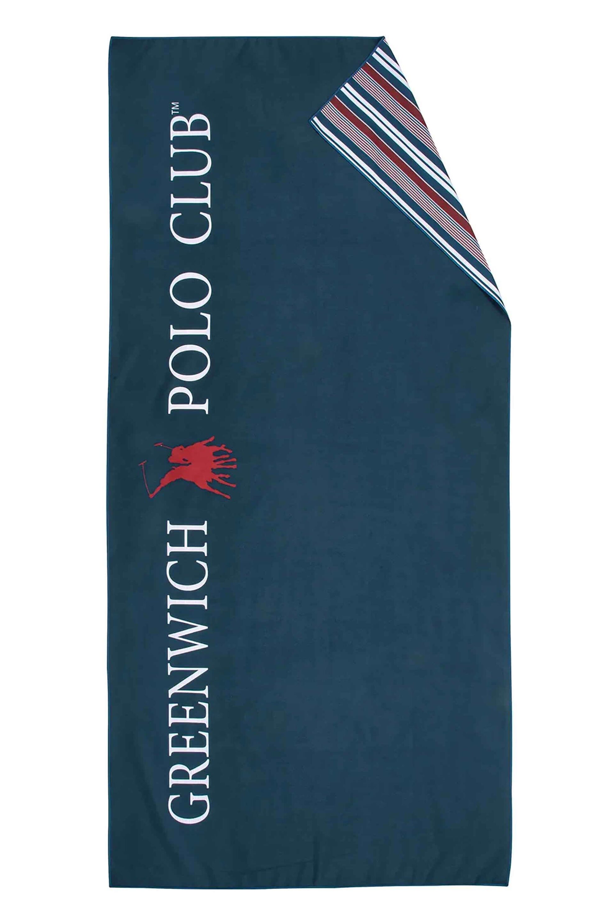 GREENWICH POLO CLUB Greenwich Polo Club unisex πετσέτα θαλάσσης με λογότυπο 170 x 80 cm "3872" - 267801703872 Γκρι