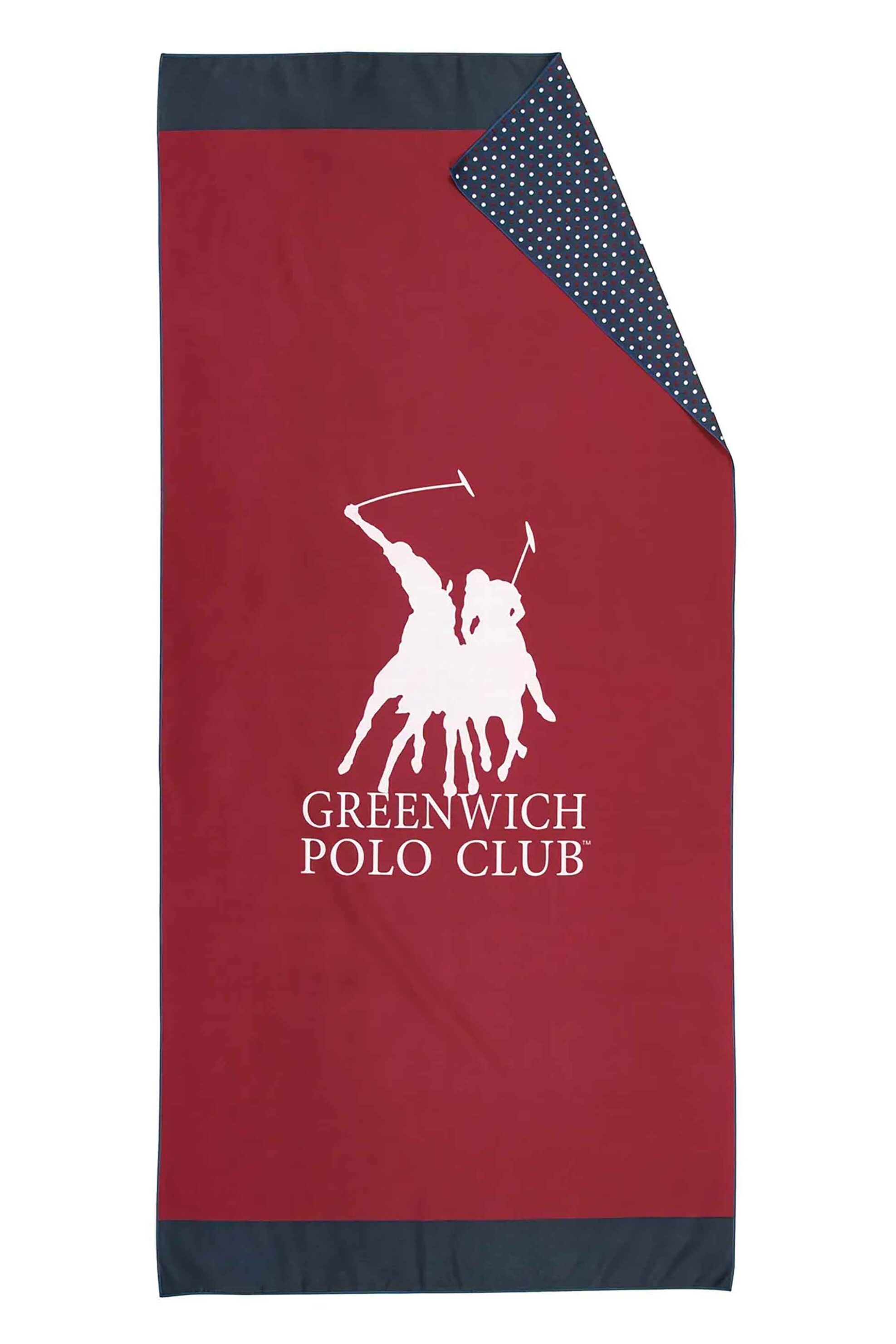 GREENWICH POLO CLUB Greenwich Polo Club unisex πετσέτα θαλάσσης με λογότυπο 170 x 80 cm "3873" - 267801703873 Κόκκινο