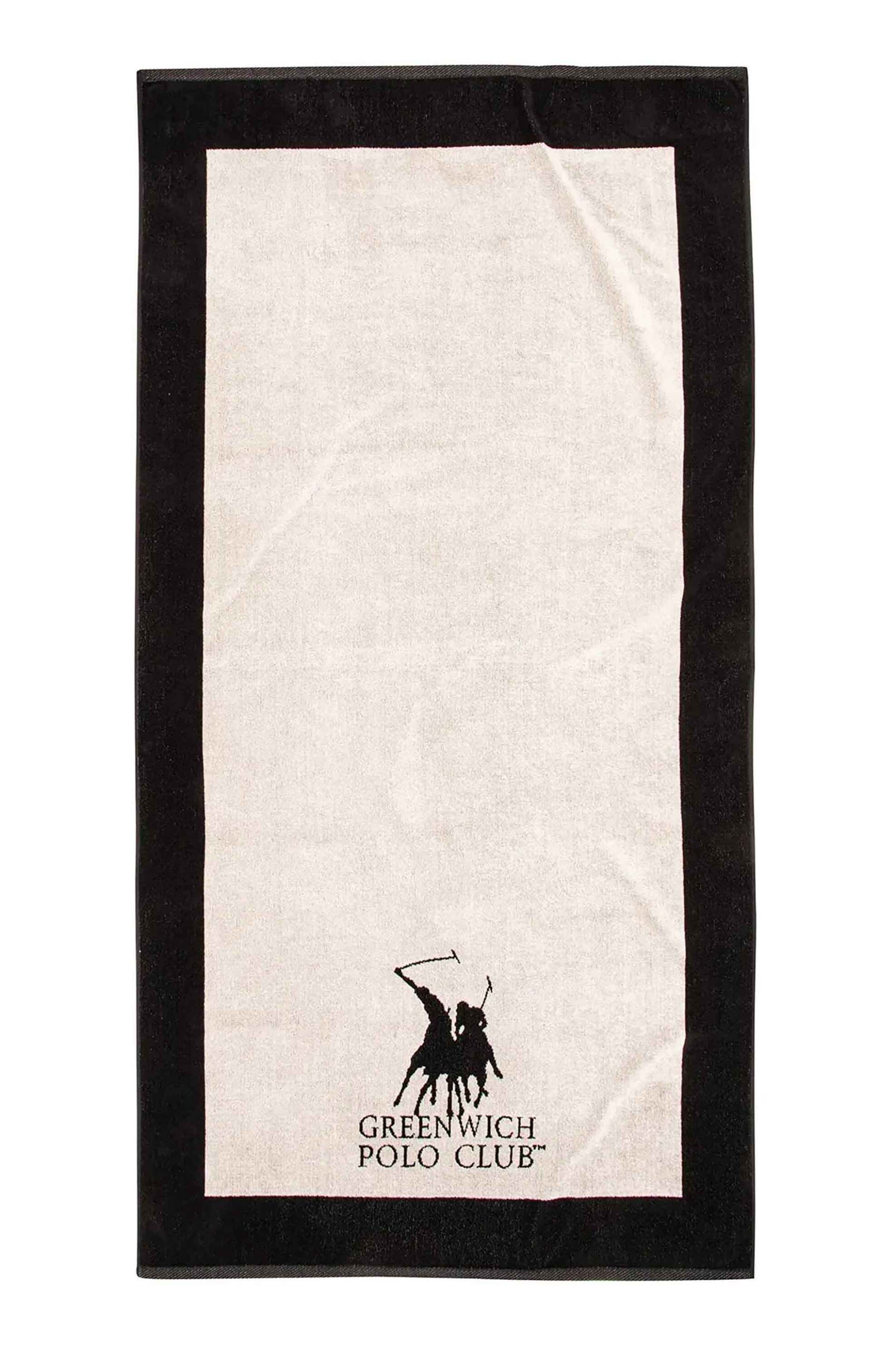 GREENWICH POLO CLUB Greenwich Polo Club ανδρική πετσέτα θαλάσσης με λογότυπο 180 x 90 cm "3858" - 267901803858 Μπεζ