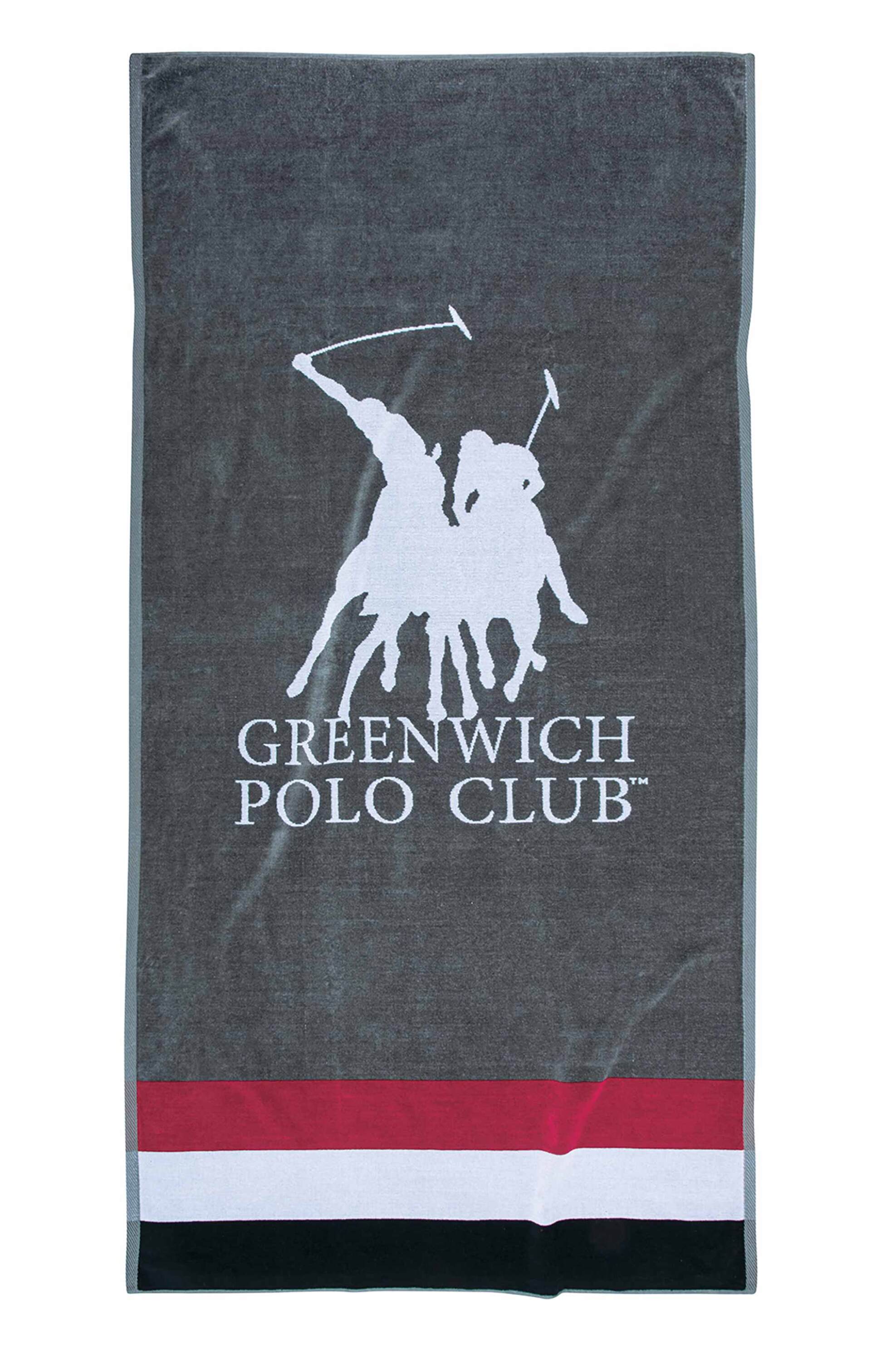 Greenwich Polo Club unisex πετσέτα θαλάσσης 90 x 180 cm "3867" - 267901803867 Γκρι