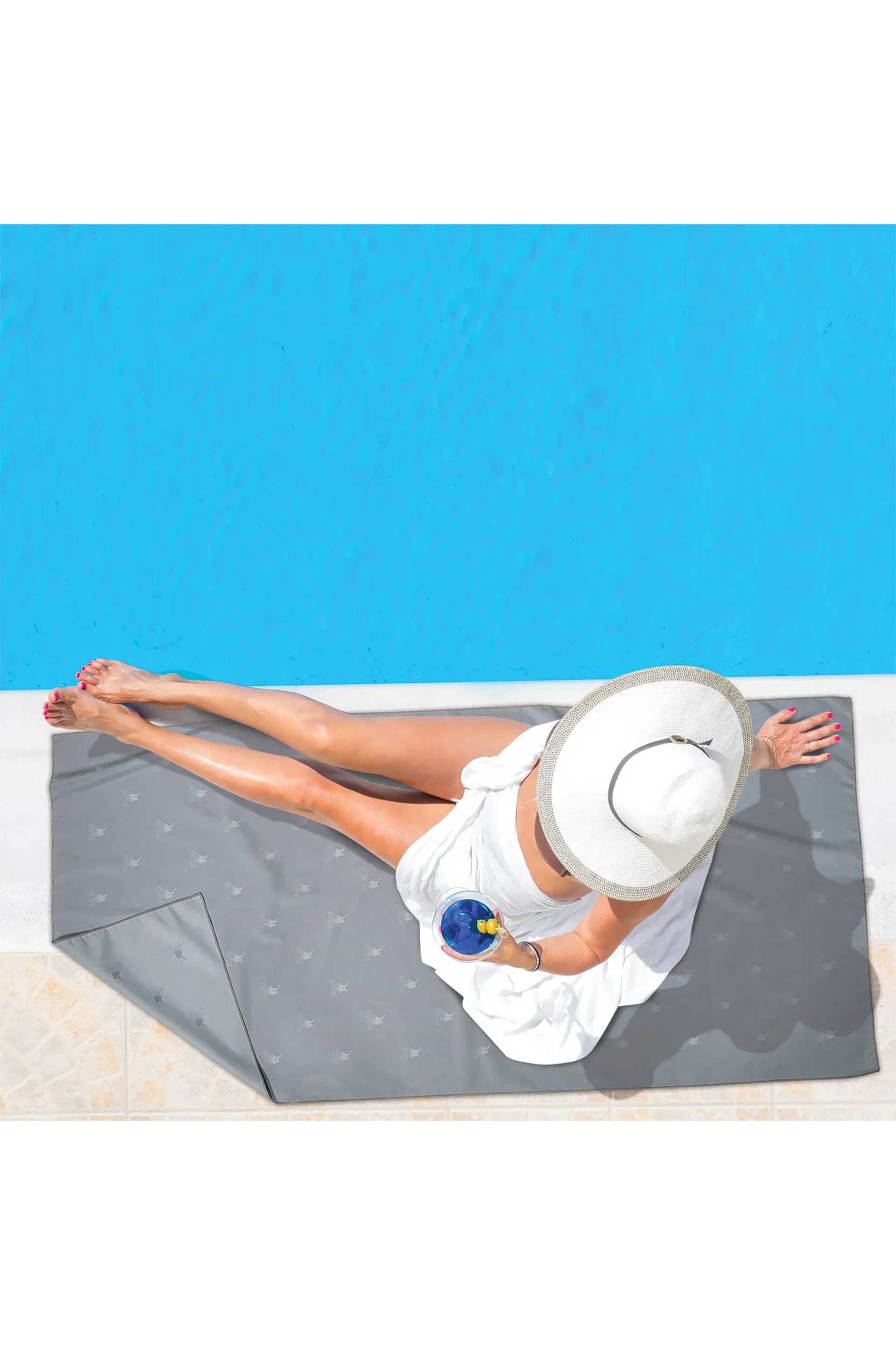 Greenwich Polo Club γυναικεία πετσέτα θαλάσσης με all-over print 170 x 80 cm "4031" - 267801704031 Γκρι φωτογραφία