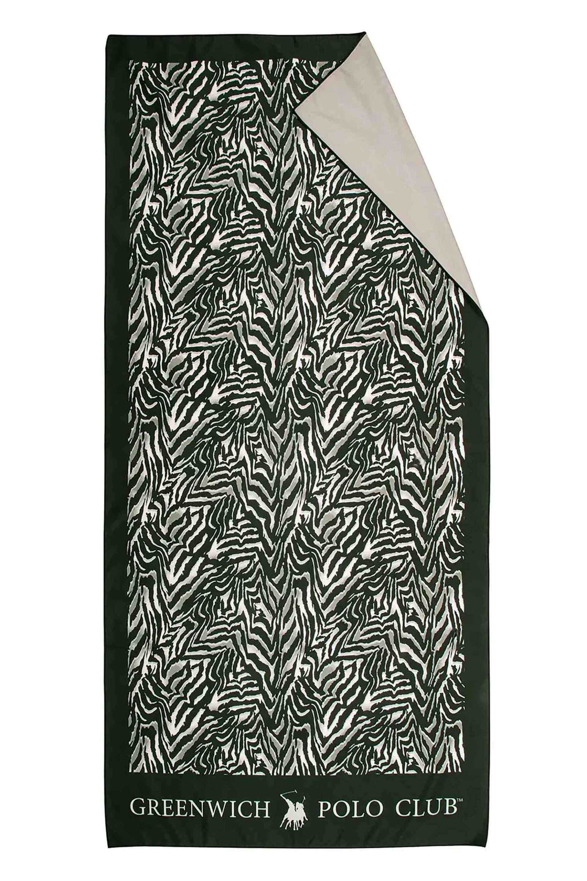 GREENWICH POLO CLUB Greenwich Polo Club γυναικεία πετσέτα θαλάσσης με animal print 170 x 80 cm "4038" - 267801704038 Μαύρο