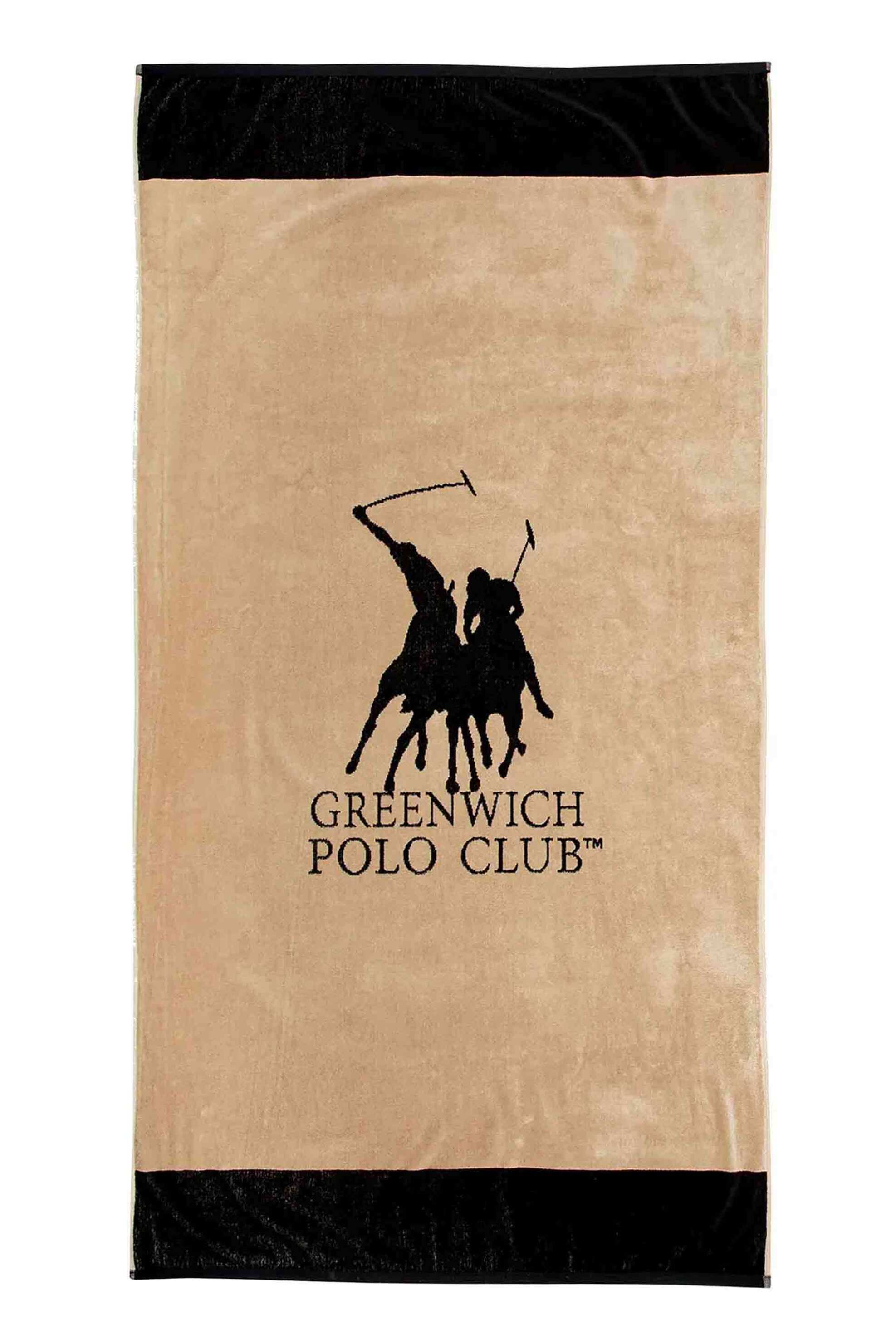 GREENWICH POLO CLUB Greenwich Polo Club γυναικεία πετσέτα θαλάσσης με λογότυπο 170 x 90 cm "4046" - 267901704046 Μπεζ