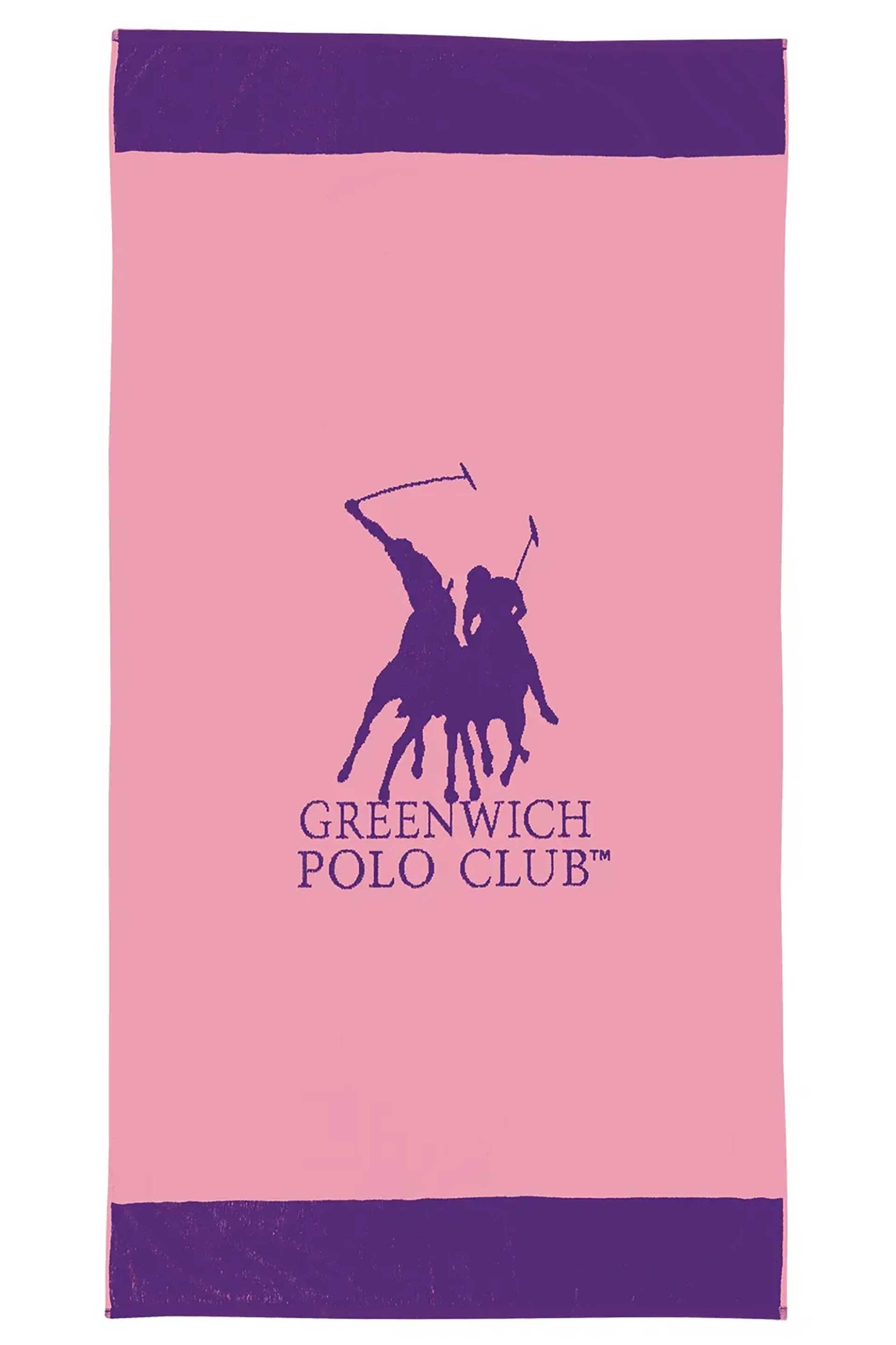 Greenwich Polo Club πετσέτα θαλάσσης με λογότυπο 170 x 90 cm "4047" - 267901704047 Ροζ Ανοιχτό