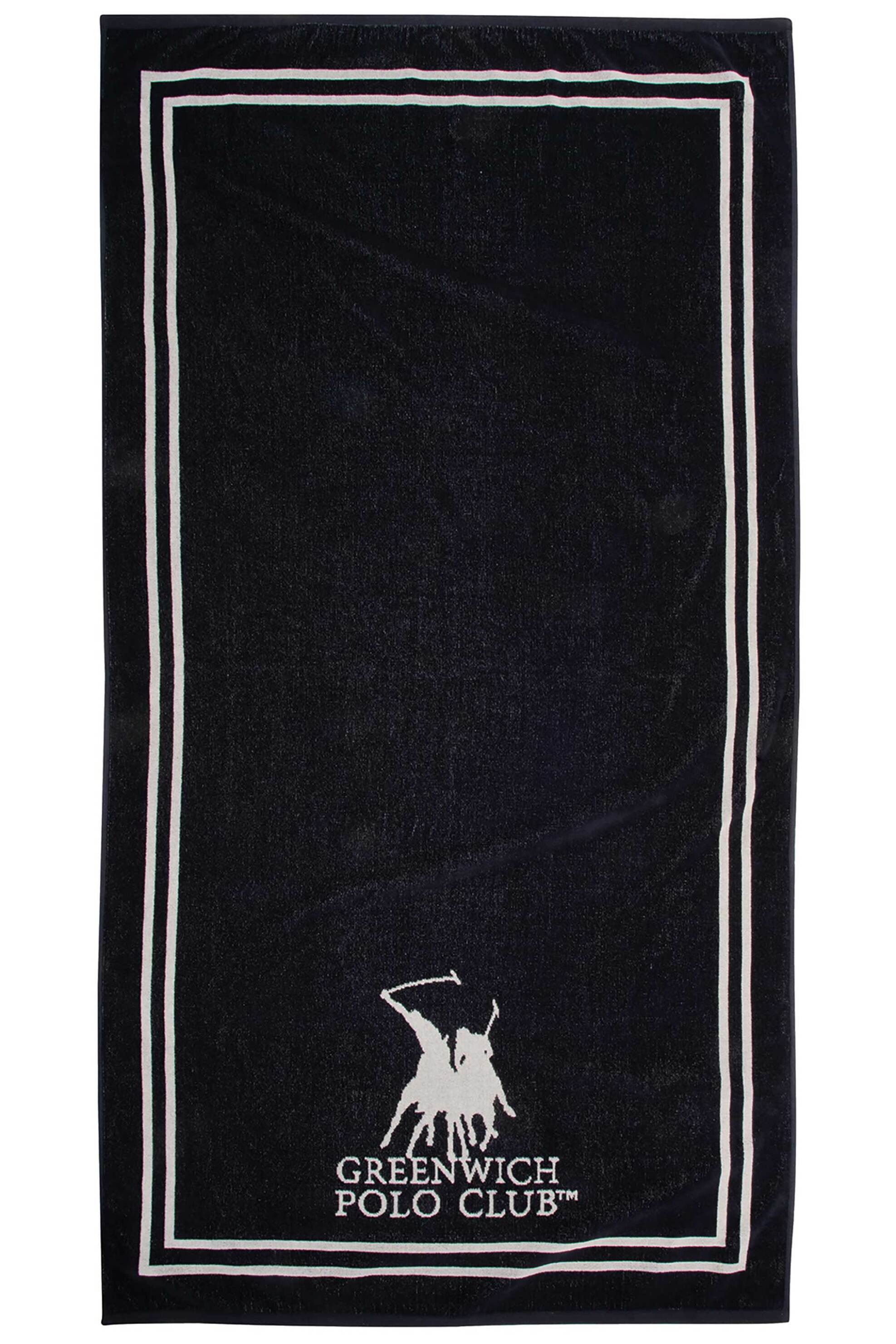 Greenwich Polo Club γυναικεία πετσέτα θαλάσσης με λογότυπο 170 x 90 cm "4021" - 267901704049 Ασπρόμαυρο