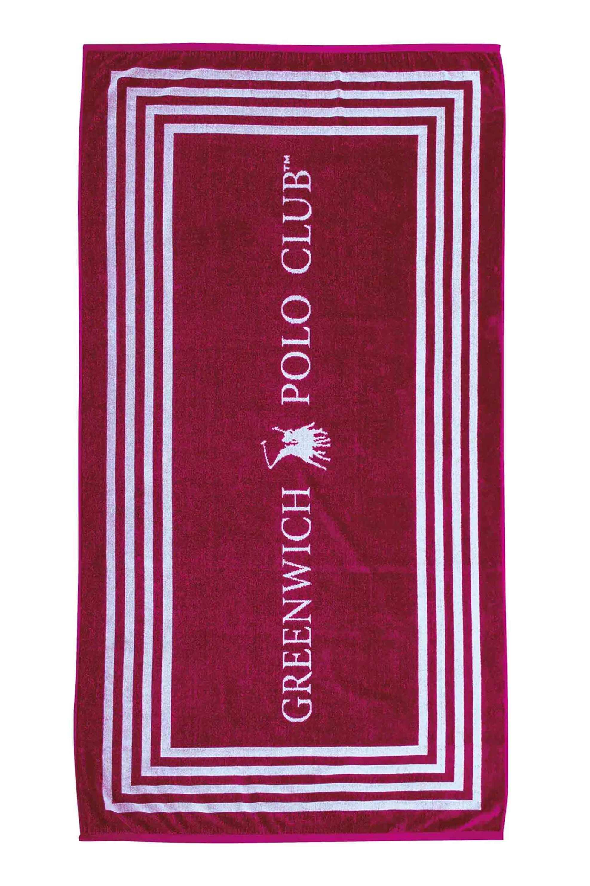 GREENWICH POLO CLUB Greenwich Polo Club γυναικεία πετσέτα θαλάσσης με λογότυπο 170 x 90 cm "4051" - 267901704055 Κόκκινο