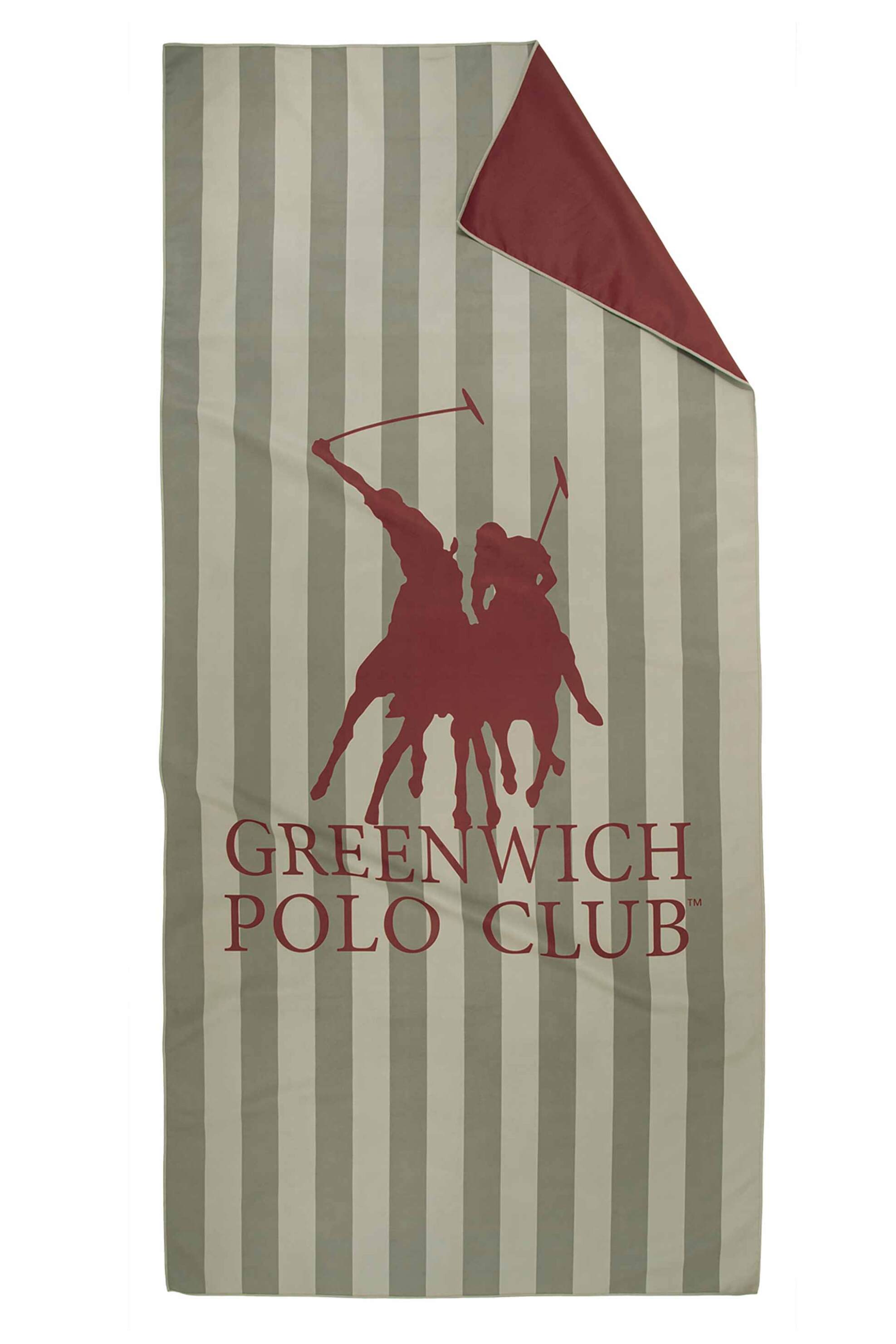 Greenwich Polo Club unisex πετσέτα θαλάσσης διπλής όψης 80 x 170 cm "5218" - 267801705218 Λαδί