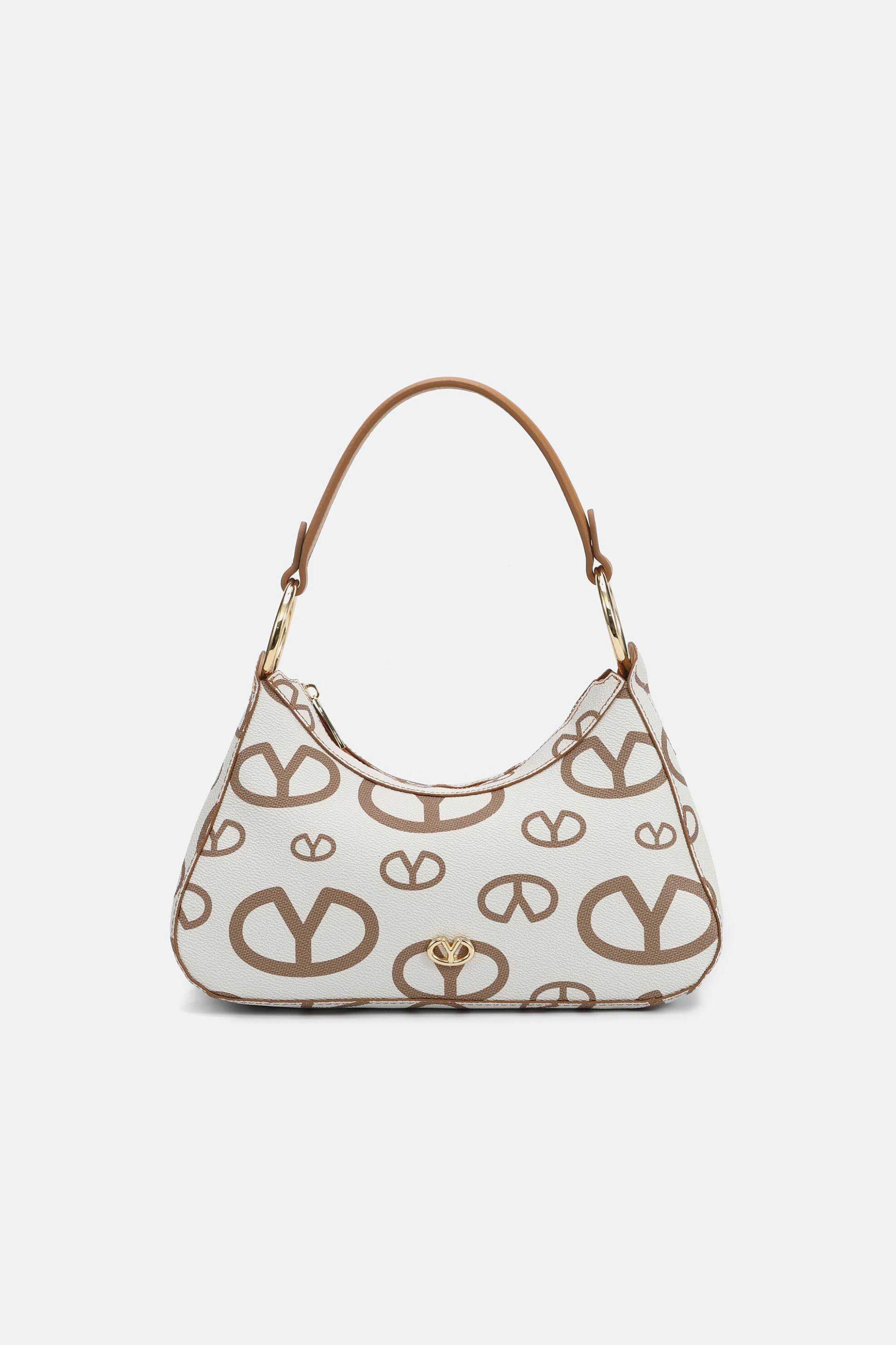 Y NOT? Ynot? γυναικεία τσάντα ώμου με all-over logo "Matilda" - MAT714S5 Κρέμ