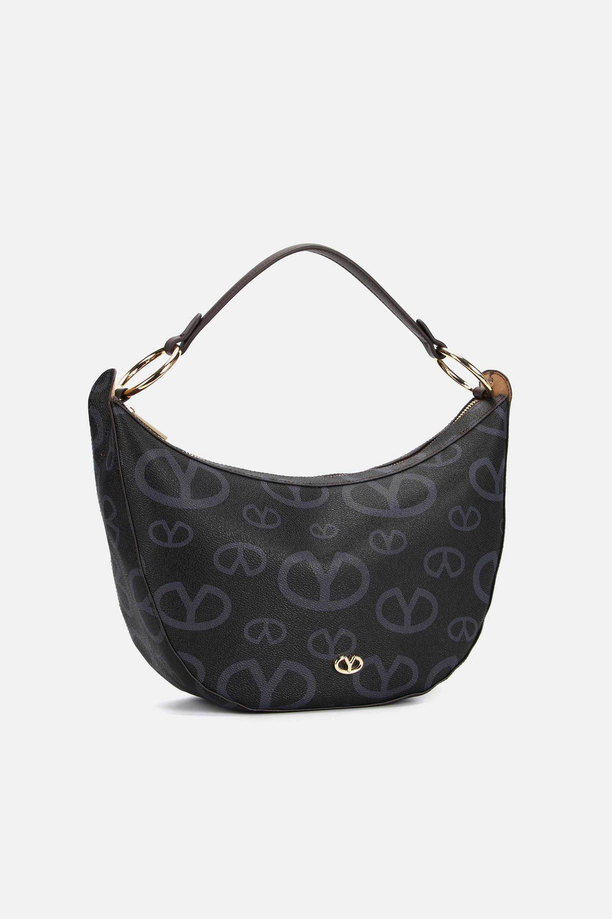Ynot? γυναικεία τσάντα ώμου με all-over monogram "Matilda" - MAT715S5 Μαύρο φωτογραφία