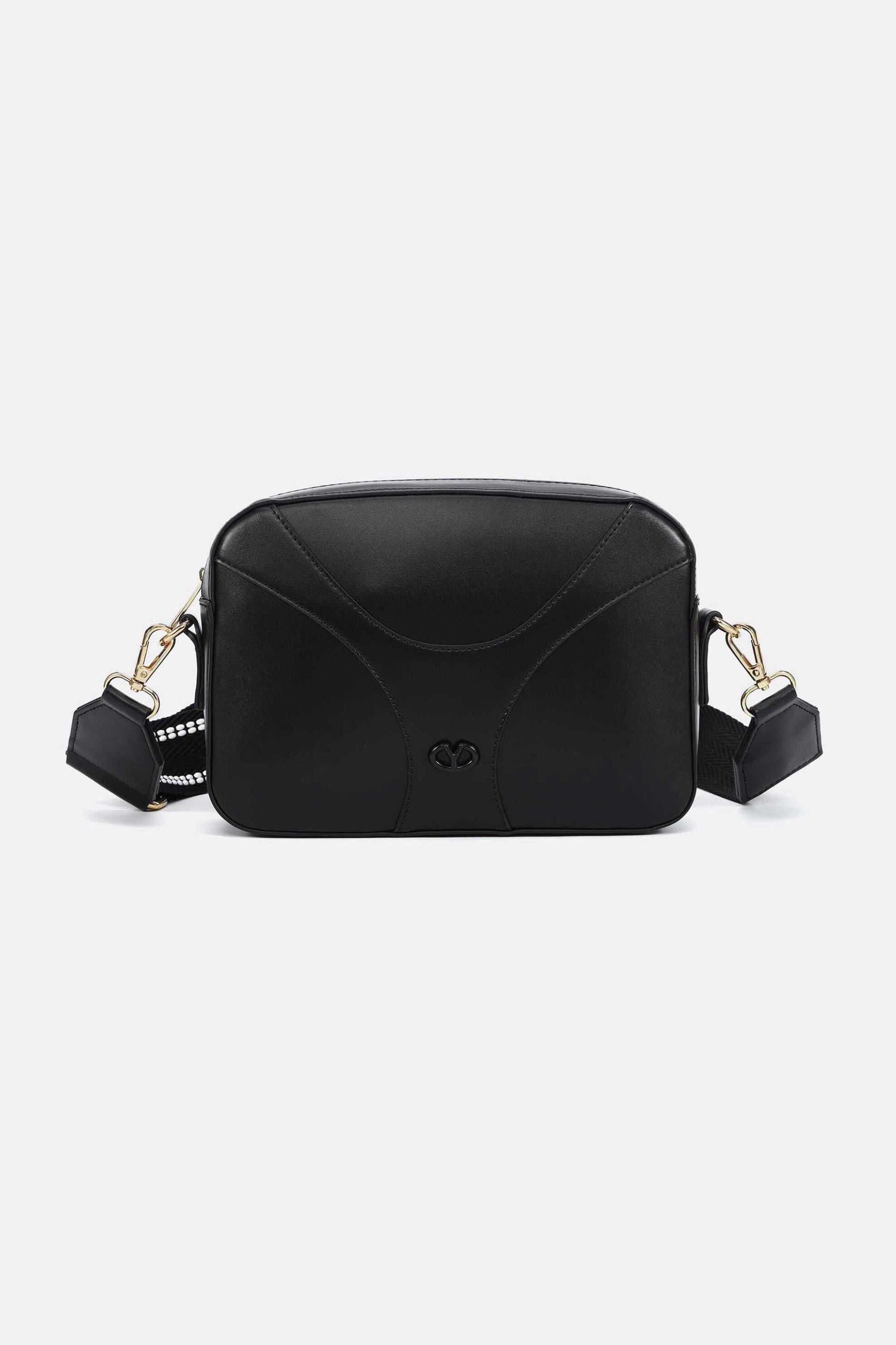Y NOT? Ynot? γυναικεία τσάντα crossbody με ανάγλυφο λογότυπο "Paloma" - PAL006S5 Μαύρο