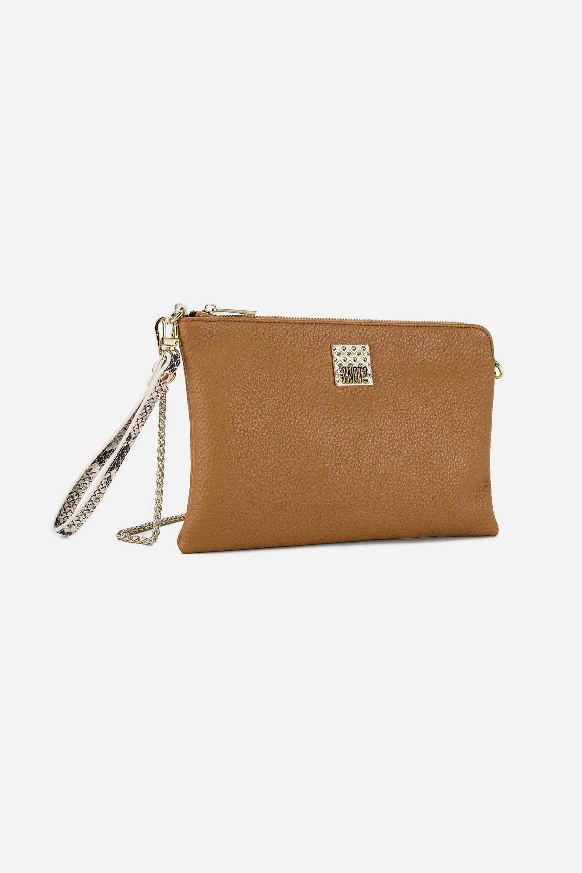 Ynot? γυναικεία τσάντα clutch/crossbody με μεταλλικό λογότυπο "Rachel" - RAC303S5 Ταμπά φωτογραφία