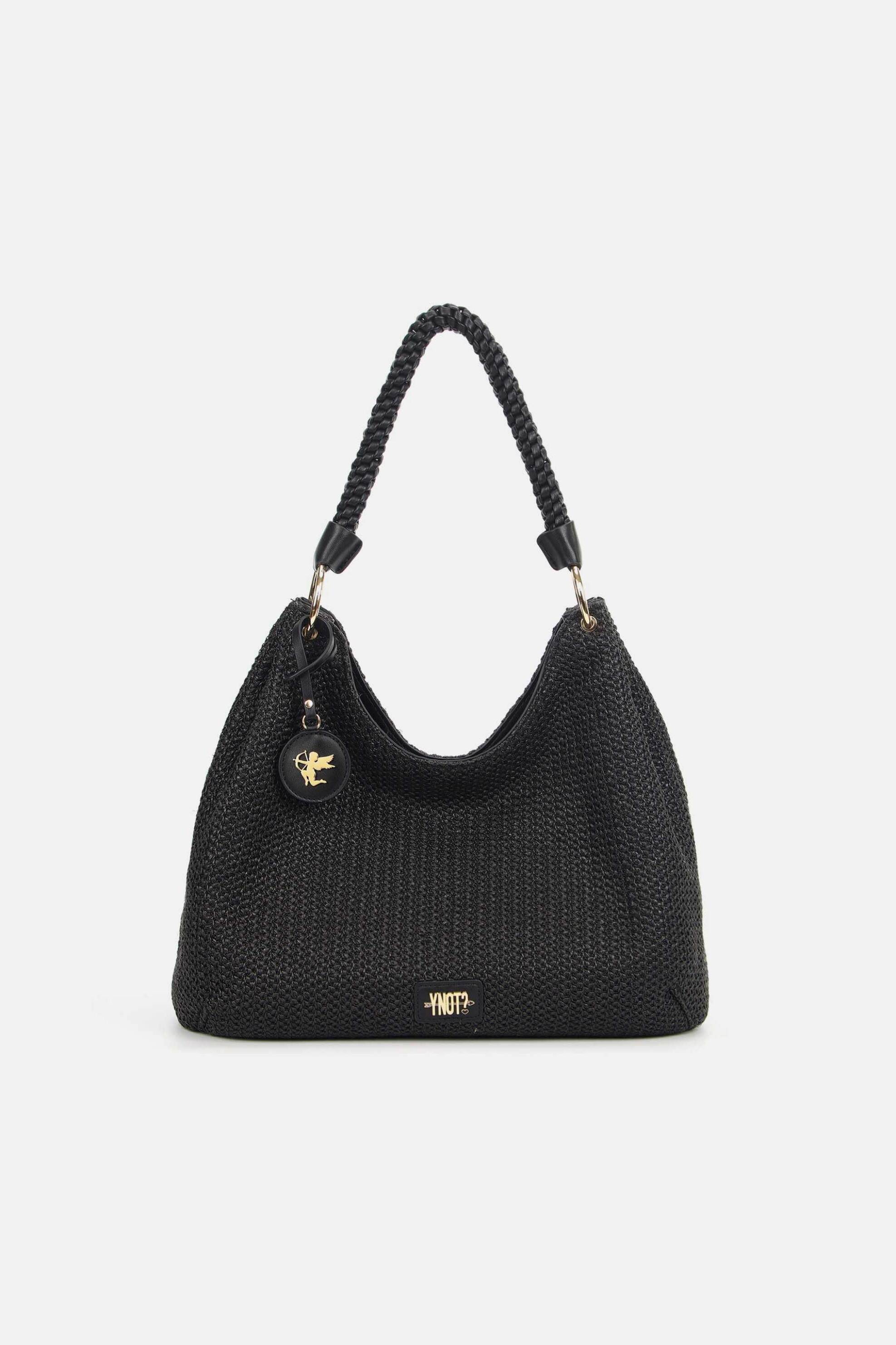 Ynot? γυναικεία ψάθινη τσάντα tote "Malè XXL" - MAE003S6 Μαύρο