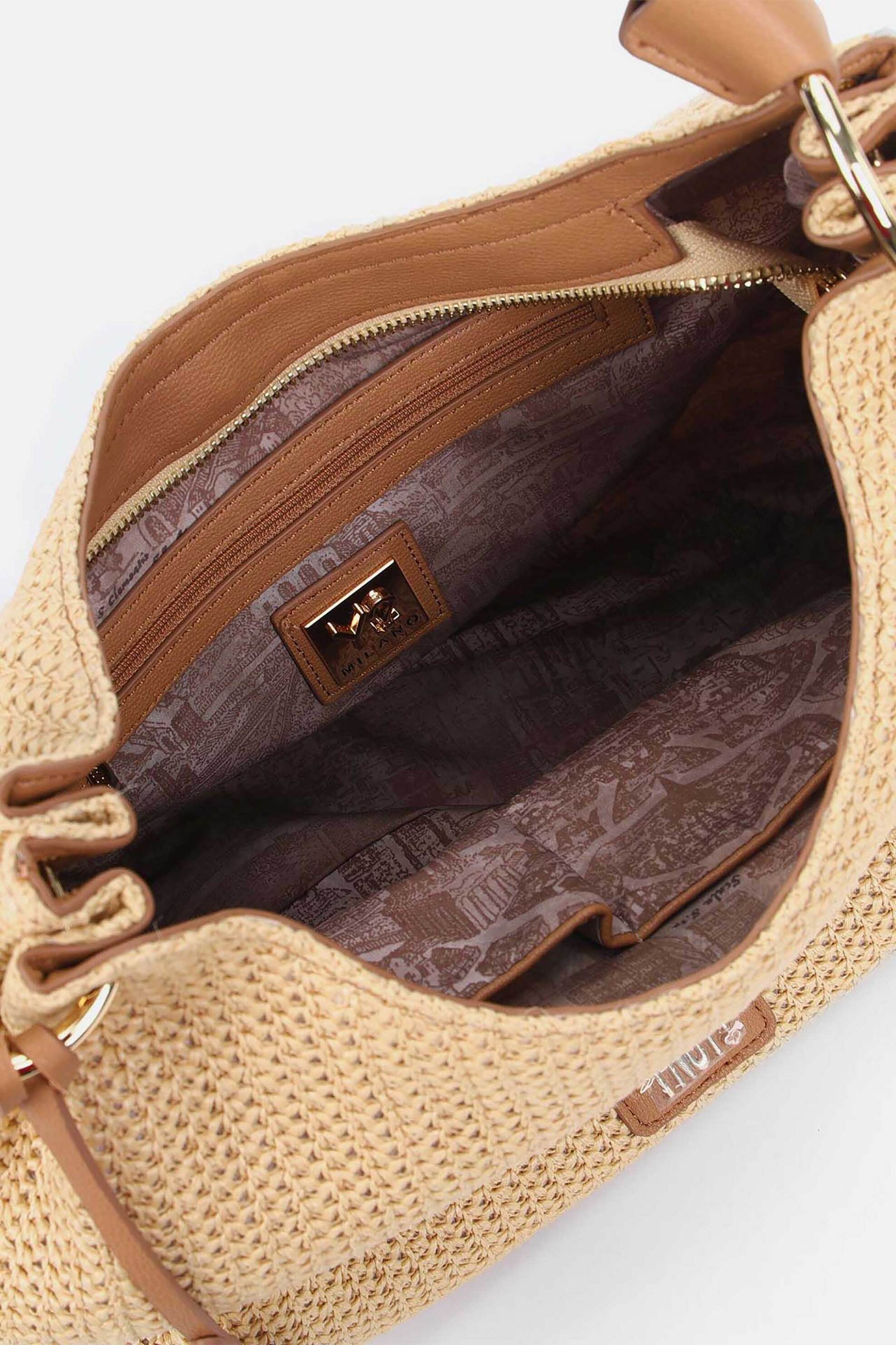 Y NOT? Ynot? γυναικεία ψάθινη τσάντα tote "Malè XXL" - MAE003S6 Μπεζ - 4