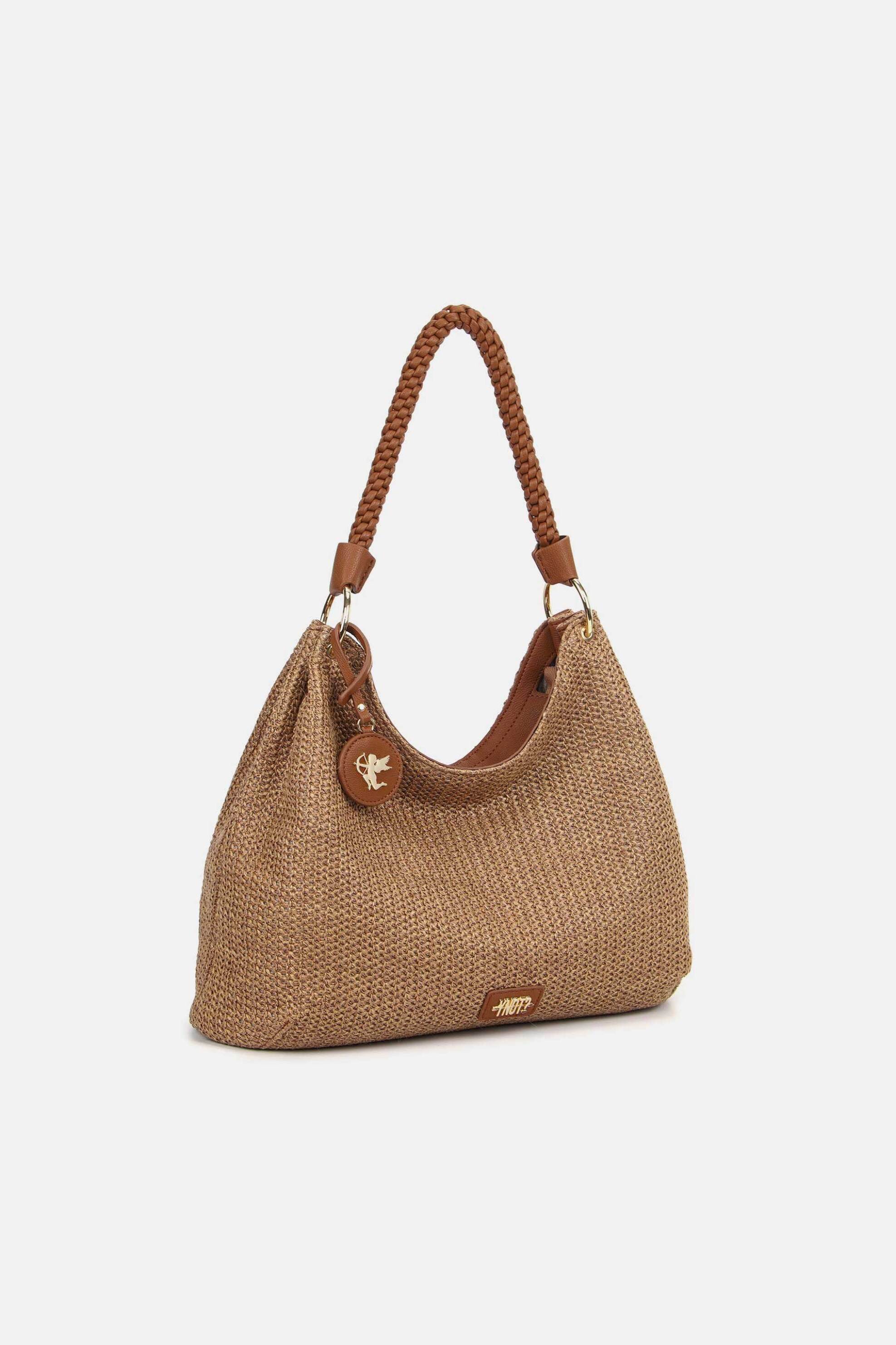 Y NOT? Ynot? γυναικεία ψάθινη τσάντα tote "Malè XXL" - MAE003S6 Ταμπά - 2