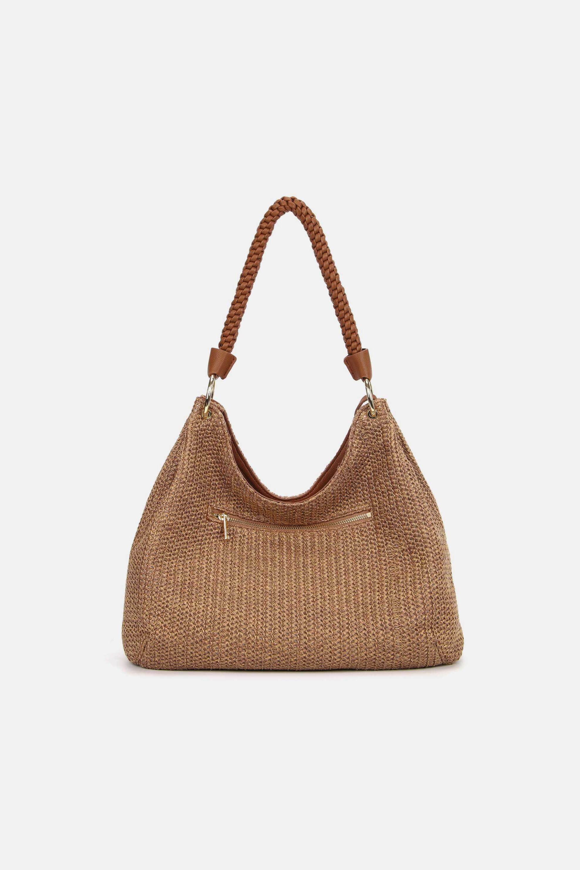 Y NOT? Ynot? γυναικεία ψάθινη τσάντα tote "Malè XXL" - MAE003S6 Ταμπά - 3