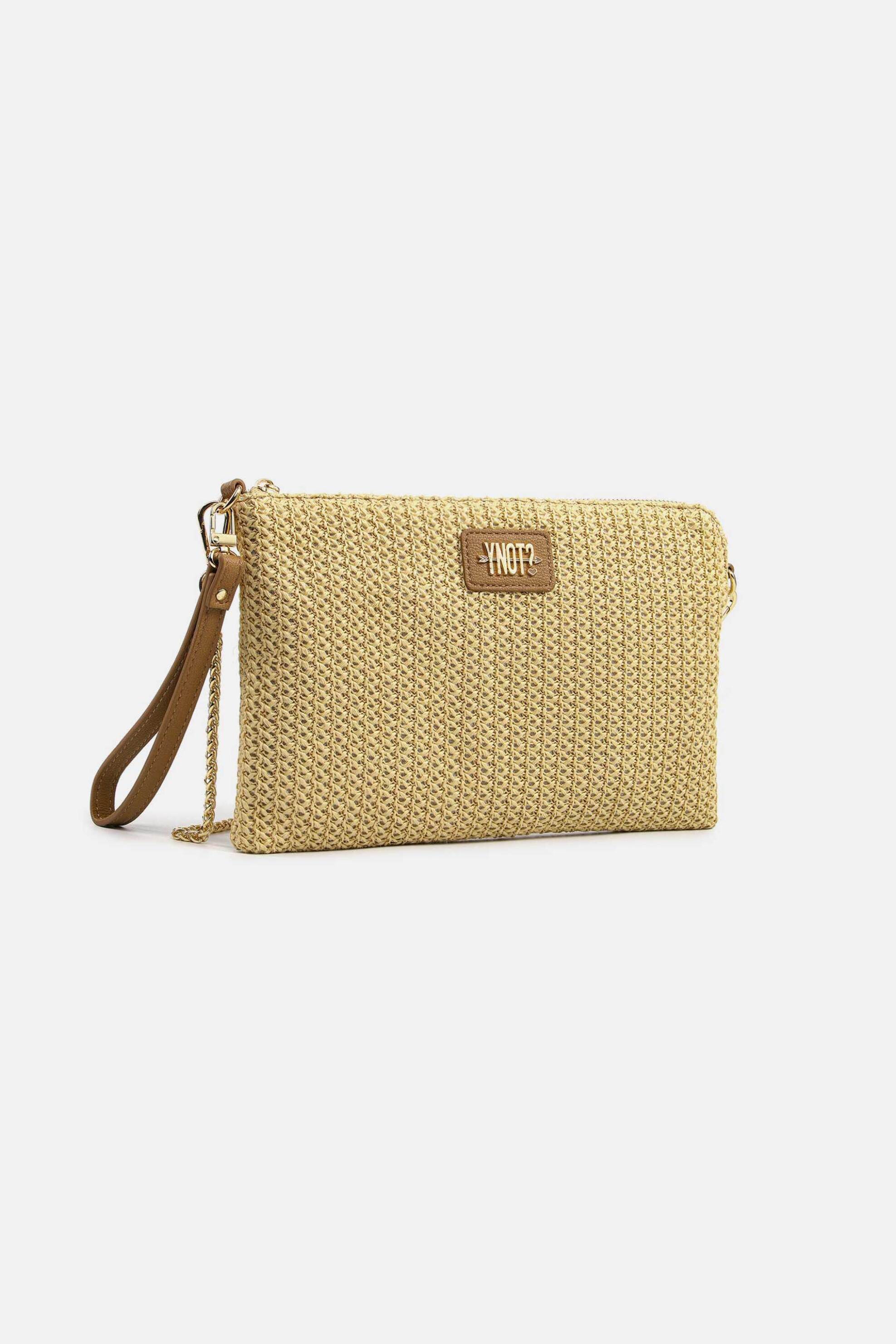 Ynot? γυναικεία ψάθινη τσάντα clutch 