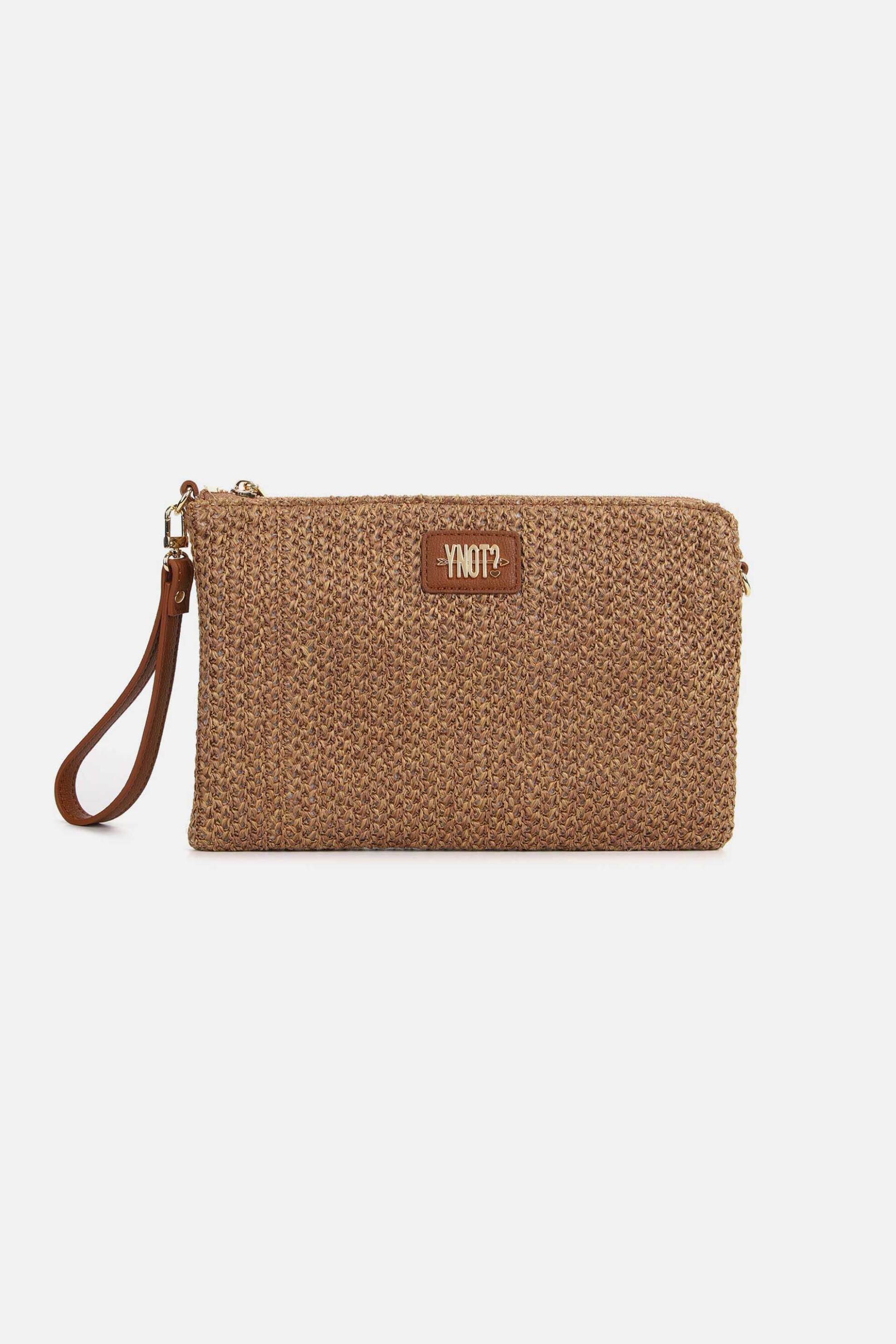 Ynot? γυναικεία ψάθινη τσάντα clutch "Malè M" - MAE303S6 Ταμπά