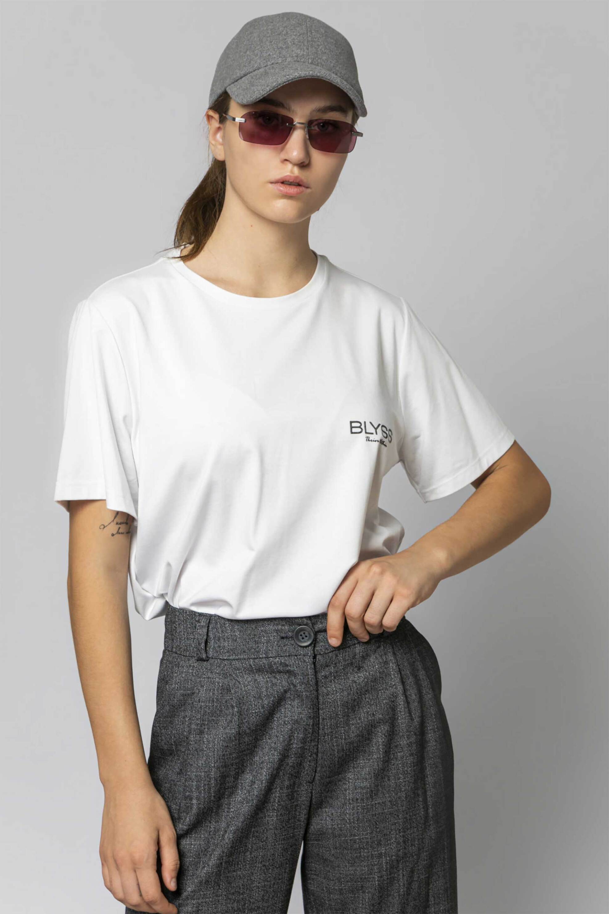 BILLY SABBADO Billy Sabbado γυναικείο T-shirt με print στο στήθος και στο πίσω μέρος - 0450204817 Λευκό 2025