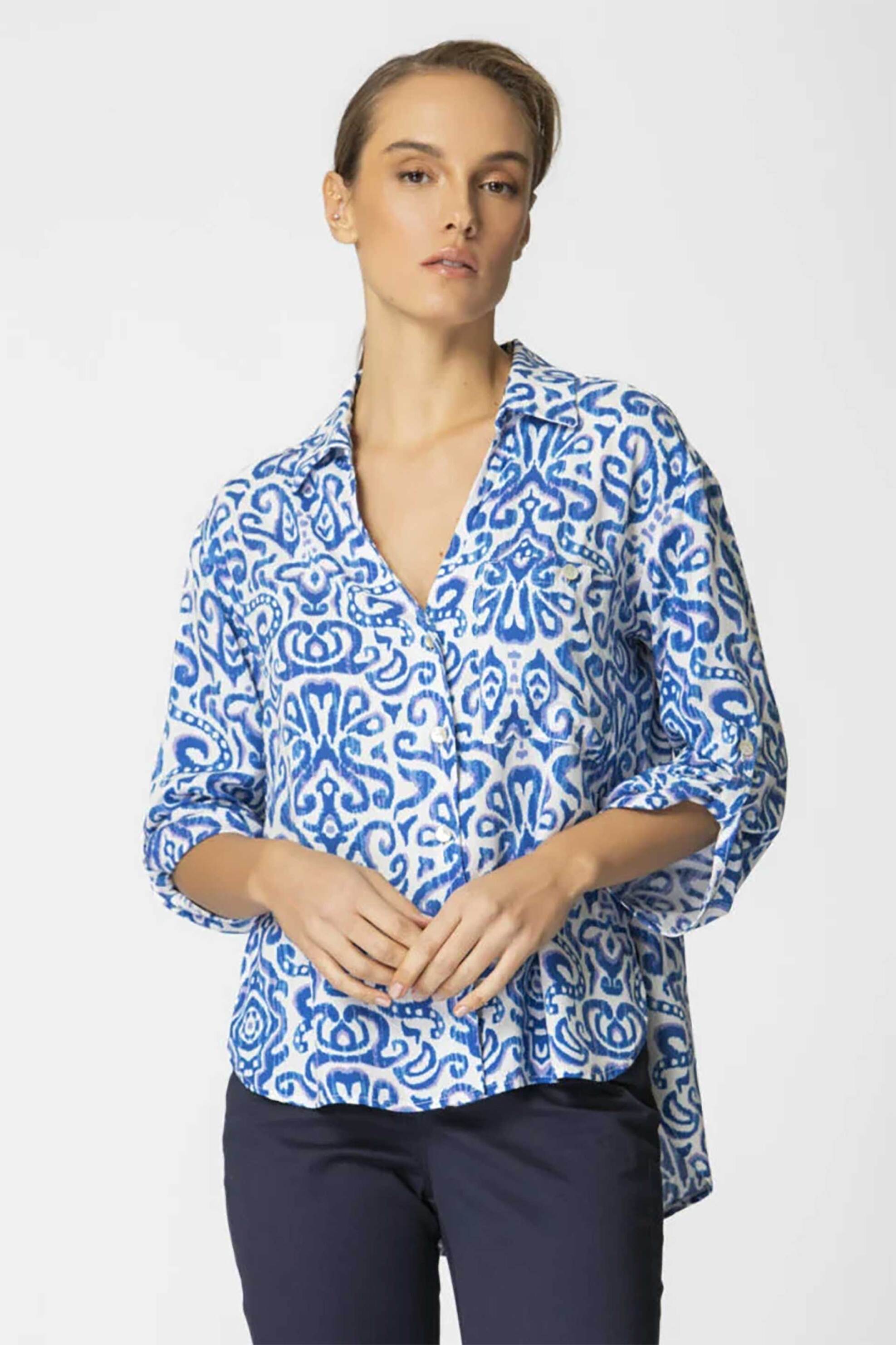 BILLY SABBADO Billy Sabbado γυναικείο πουκάμισο με all-over floral print - 0599519198 Μπλε Σκούρο 2025