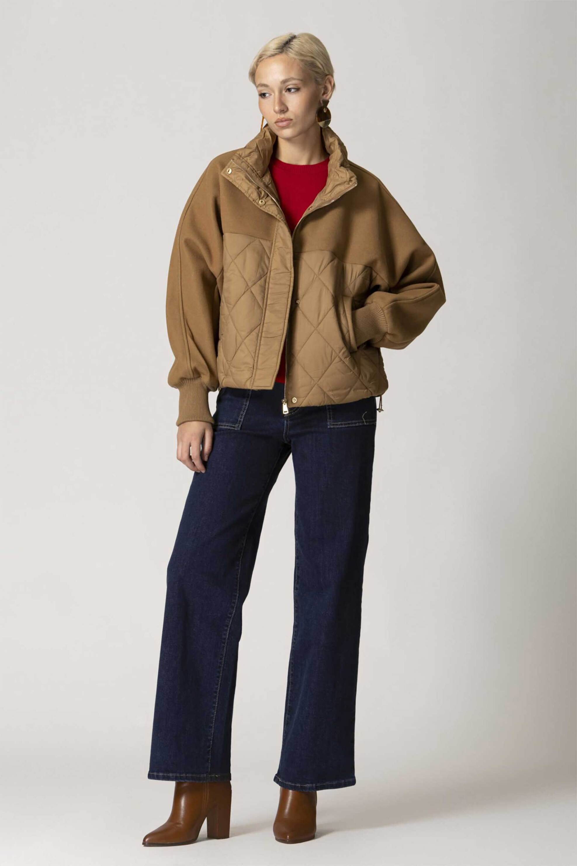 Billy Sabbado γυναικείο μπουφάν με καπιτονέ σχέδιο - 4925729122 Καφέ φωτογραφία