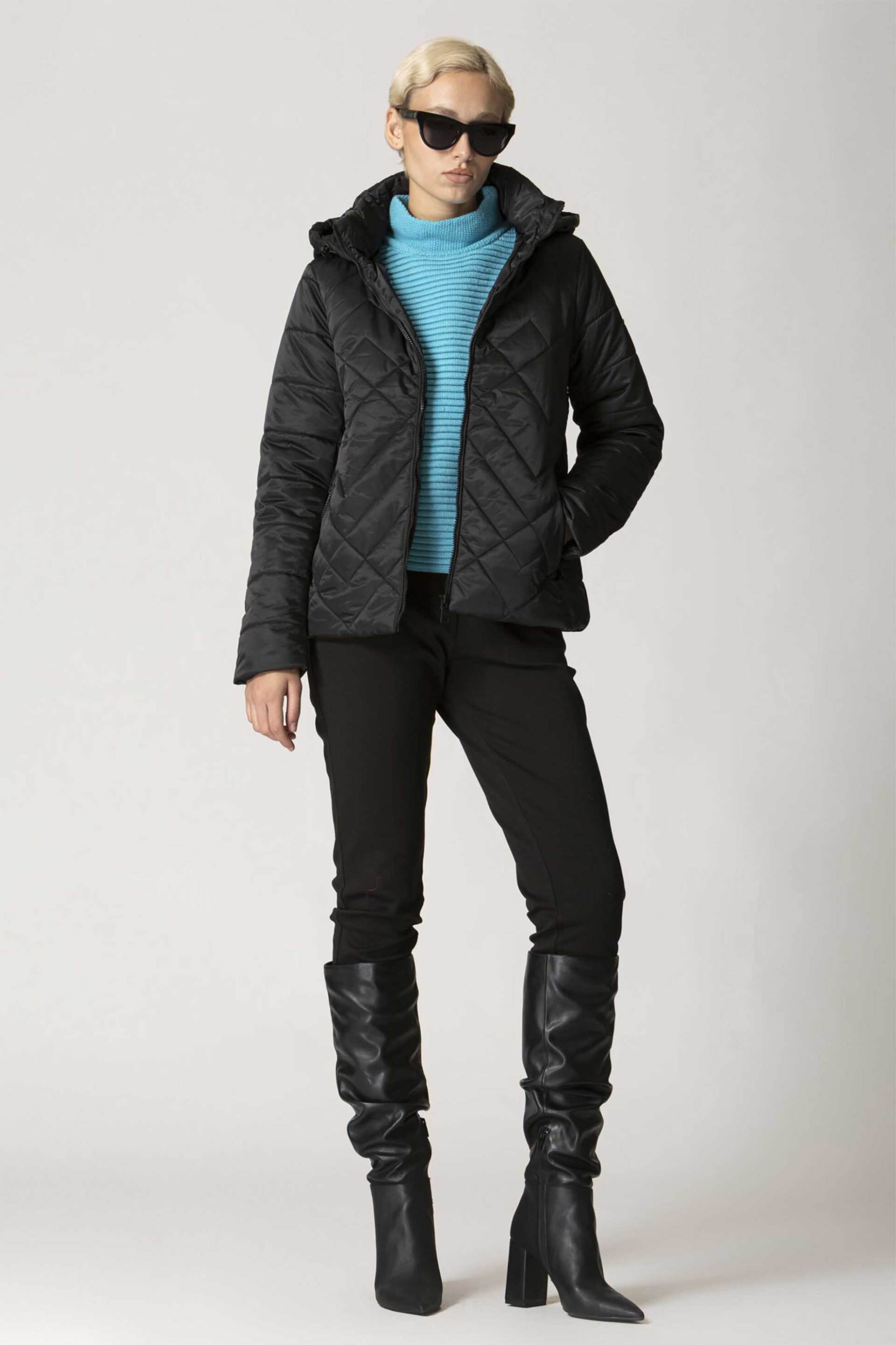 Billy Sabbado γυναικείο μπουφάν με καπιτονέ σχέδιο και κουκούλα - 4925762131 Μαύρο φωτογραφία