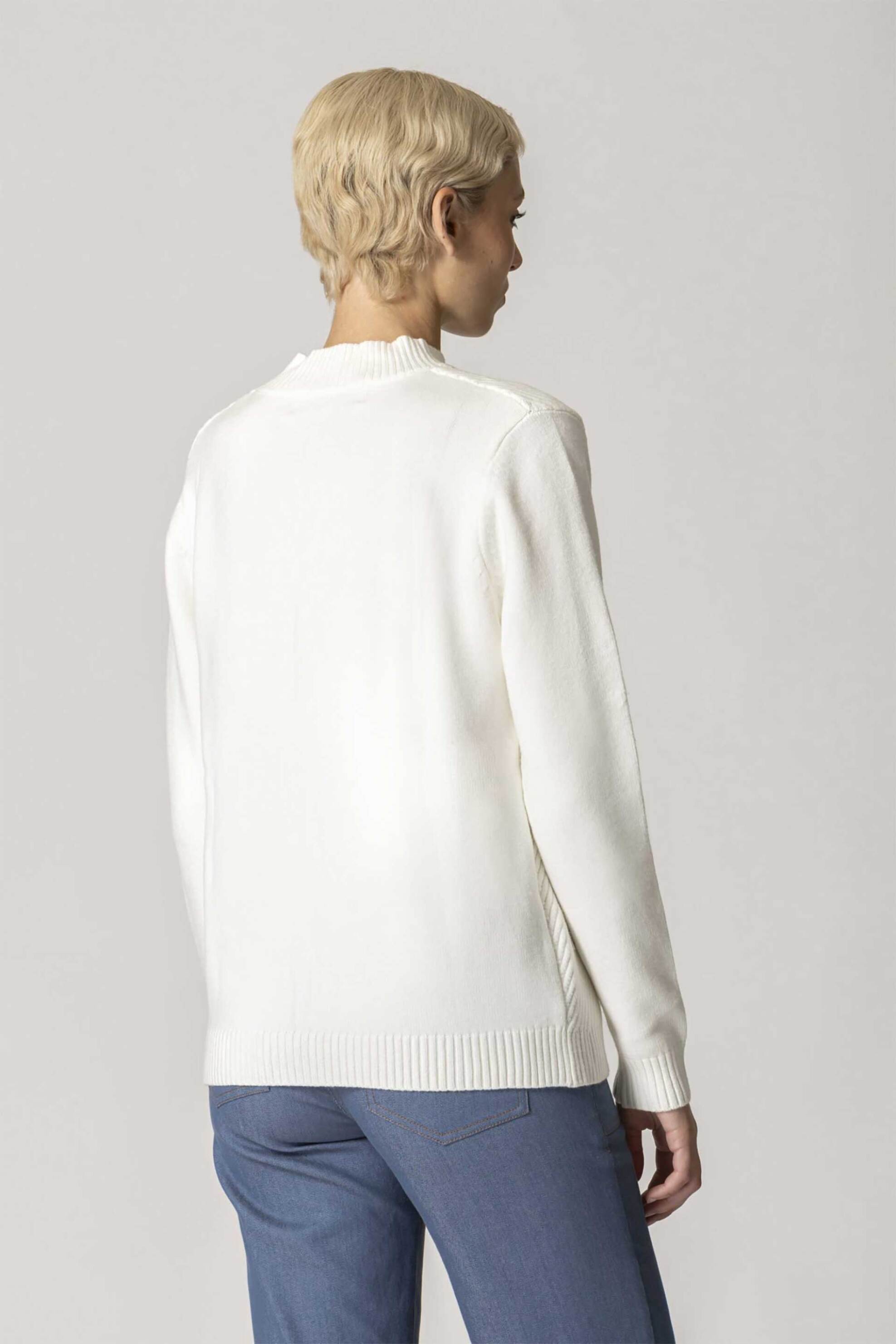 Billy Sabbado γυναικεία πλεκτή μπλούζα με σχέδιο στην πλέξη - 4925263914 Εκρού φωτογραφία