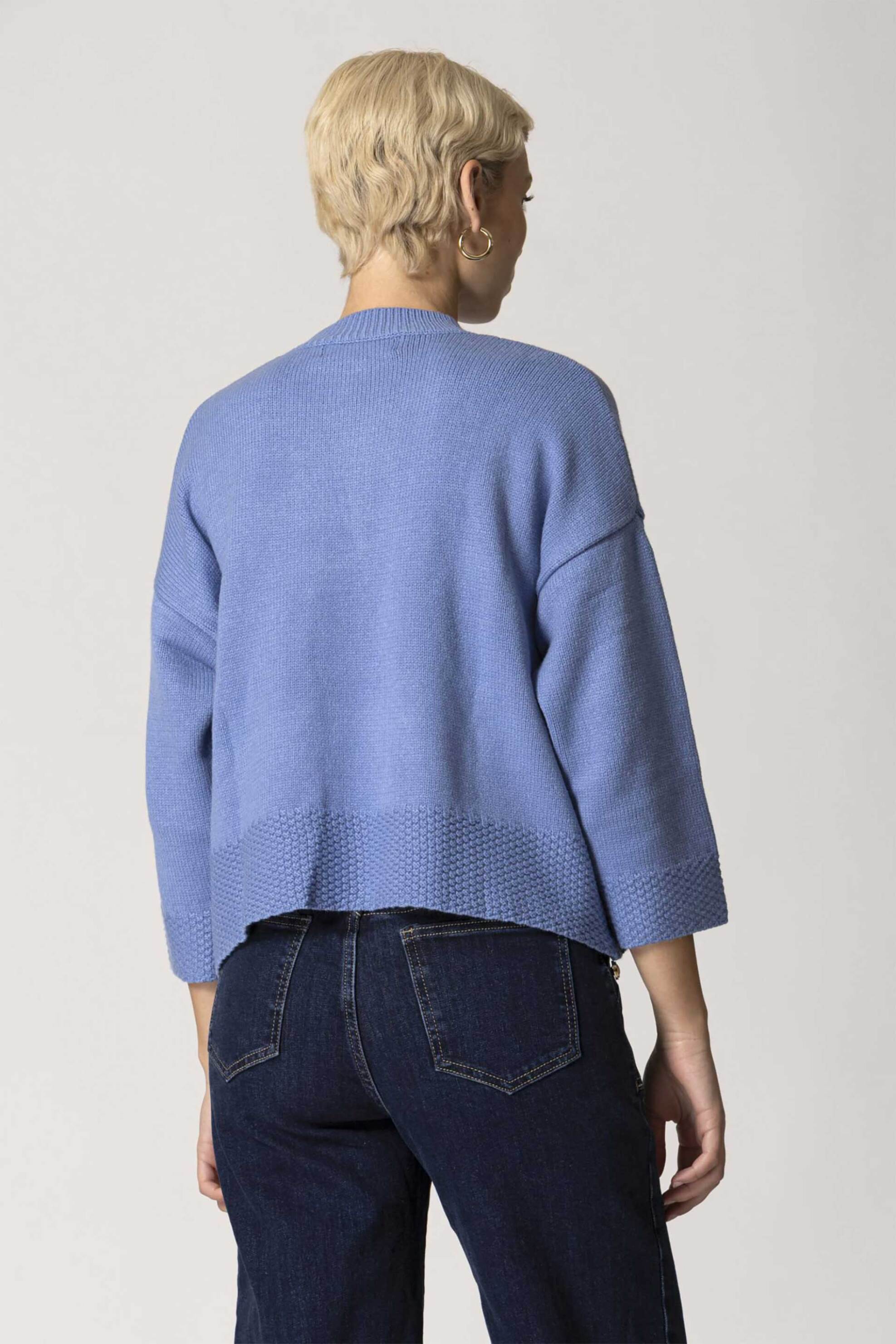 Billy Sabbado γυναικεία πλεκτή μπλούζα με διακοσμητική πλέξη Relaxed Fit - 4925264934 Μπλε φωτογραφία