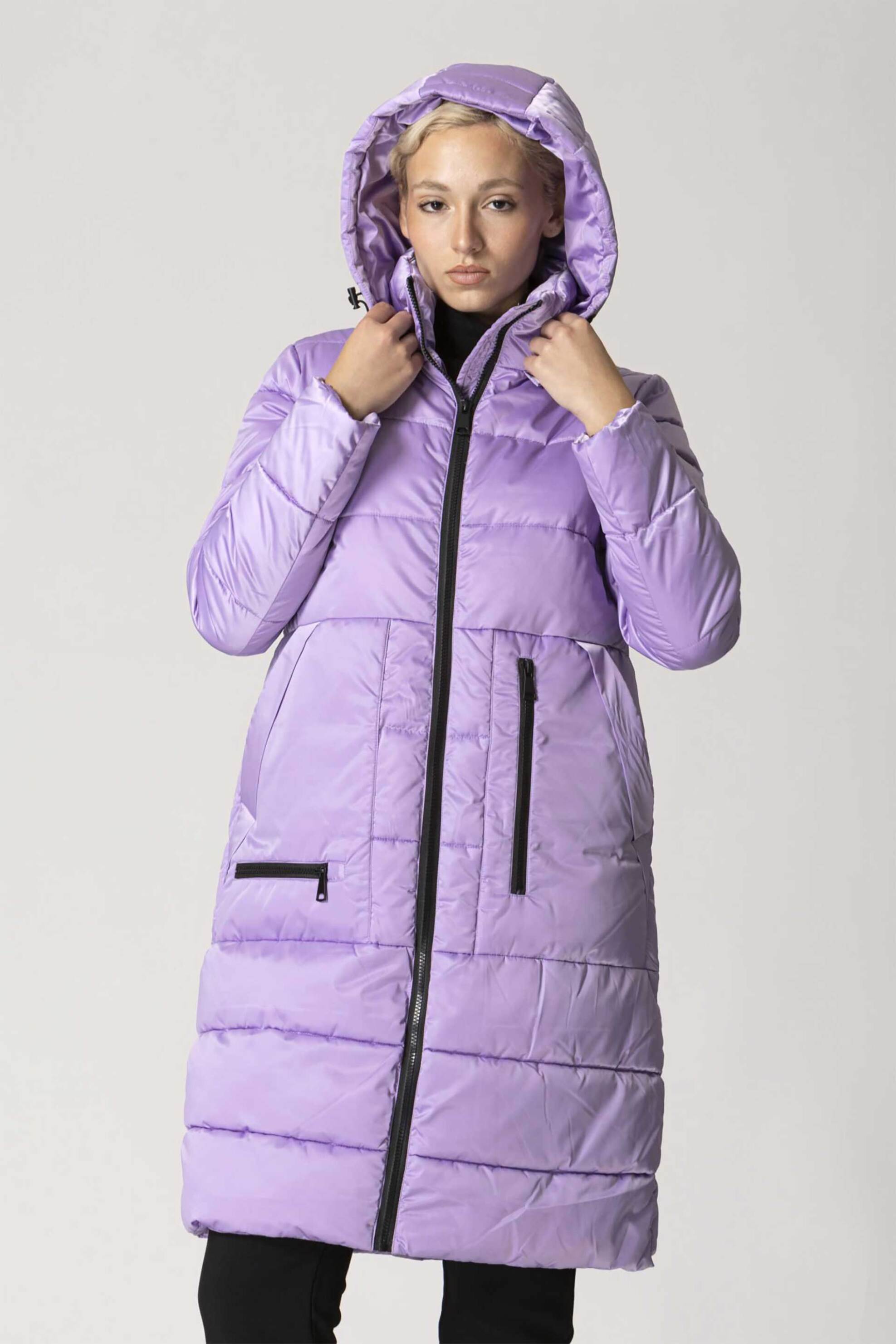 BILLY SABBADO Billy Sabbado γυναικείο μπουφάν με καπιτονέ σχέδιο και κουκούλα - 4925862104 Μοβ