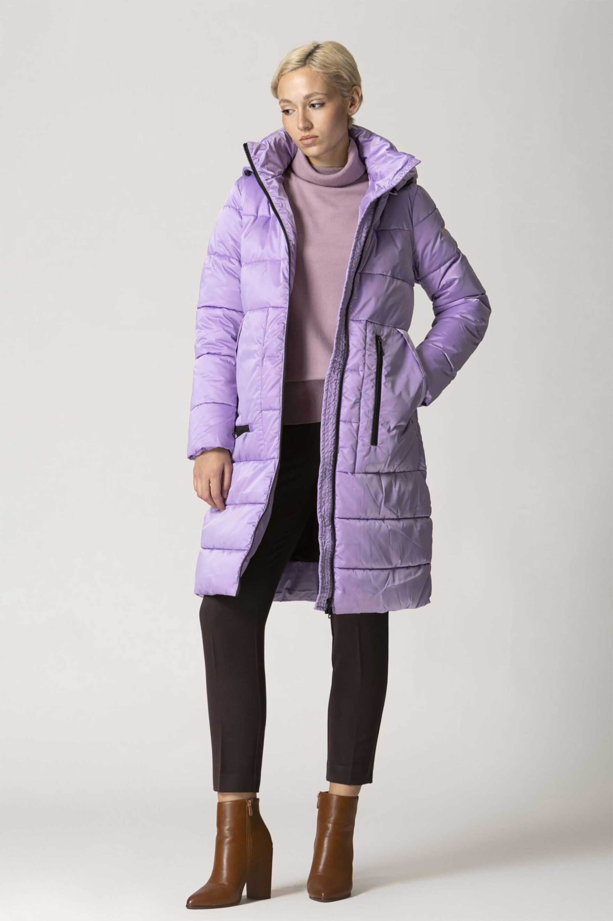 Billy Sabbado γυναικείο μπουφάν με καπιτονέ σχέδιο και κουκούλα - 4925862104 Μοβ φωτογραφία