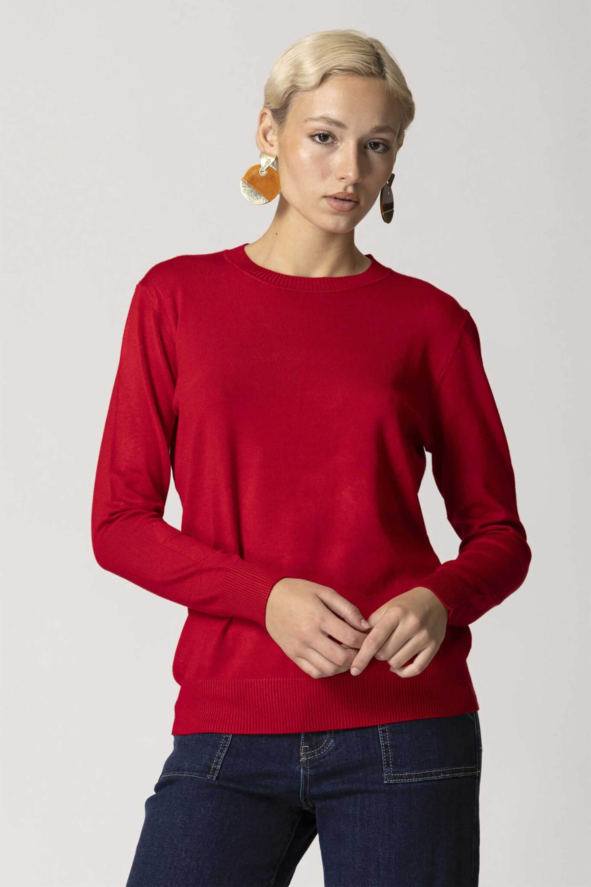 BILLY SABBADO Billy Sabbado γυναικεία πλεκτή μπλούζα μονόχρωμη - 4925268099 Κόκκινο