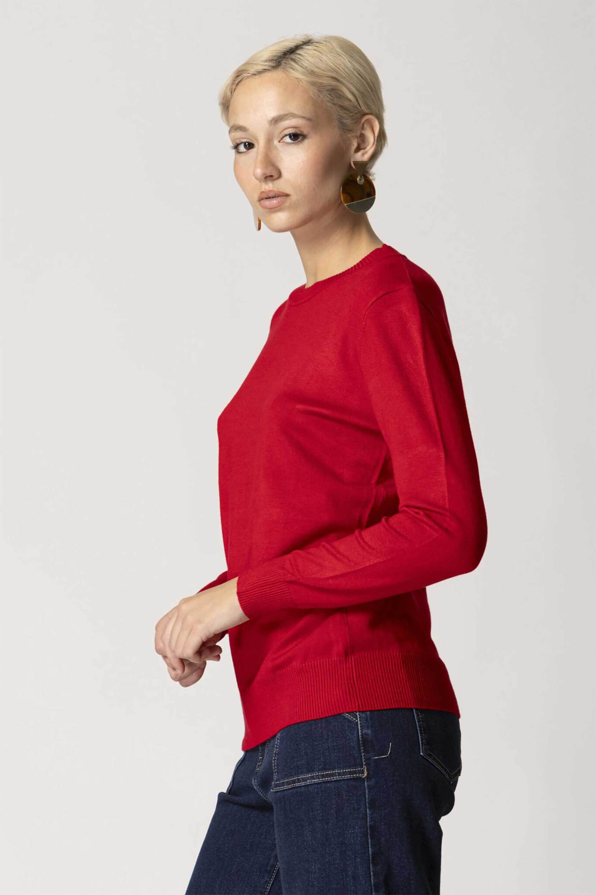 Billy Sabbado γυναικεία πλεκτή μπλούζα μονόχρωμη - 4925268099 Κόκκινο φωτογραφία