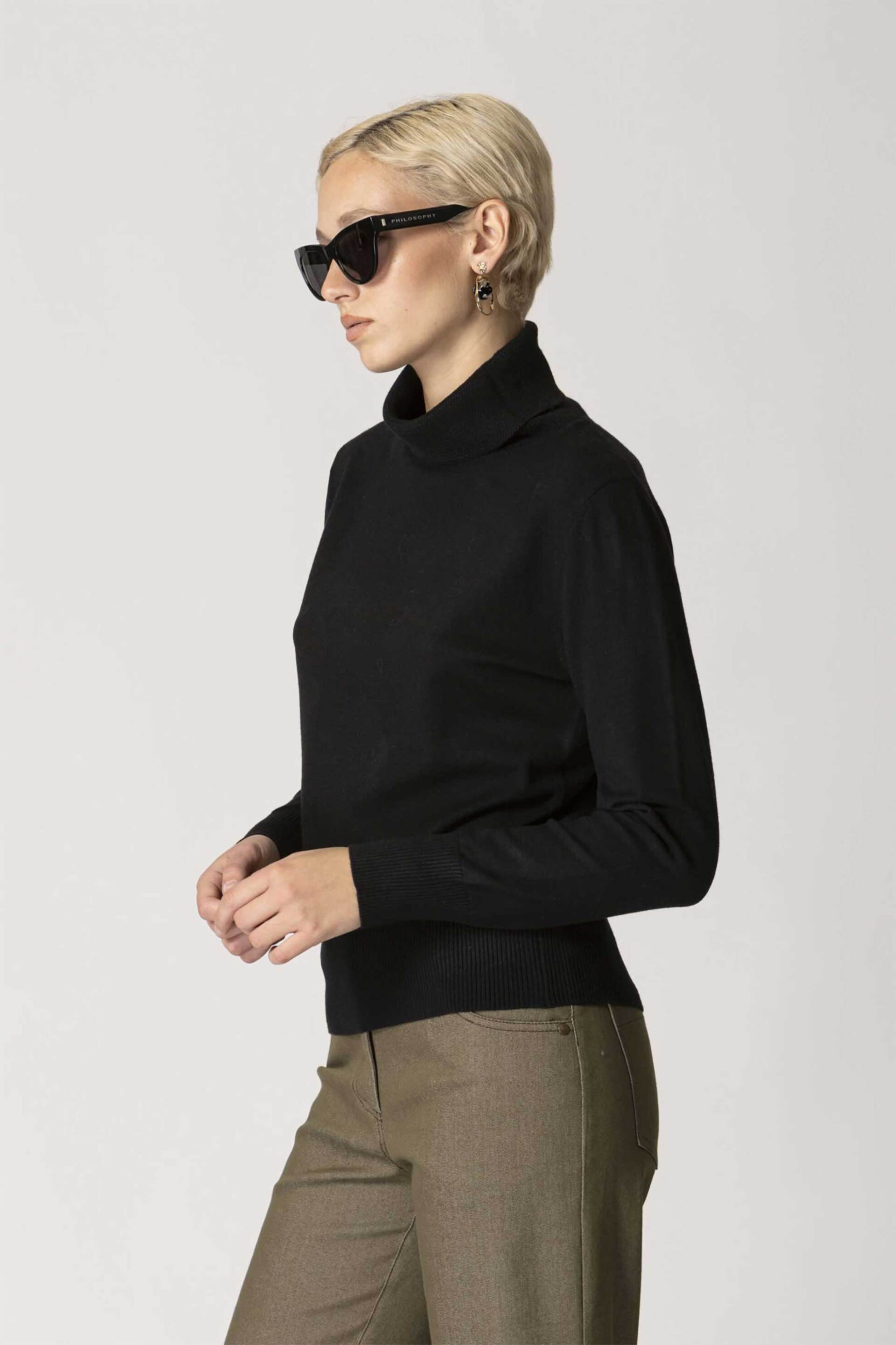 Billy Sabbado γυναικεία πλεκτή μπλούζα ζιβάγκο - 4925269200 Μαύρο φωτογραφία