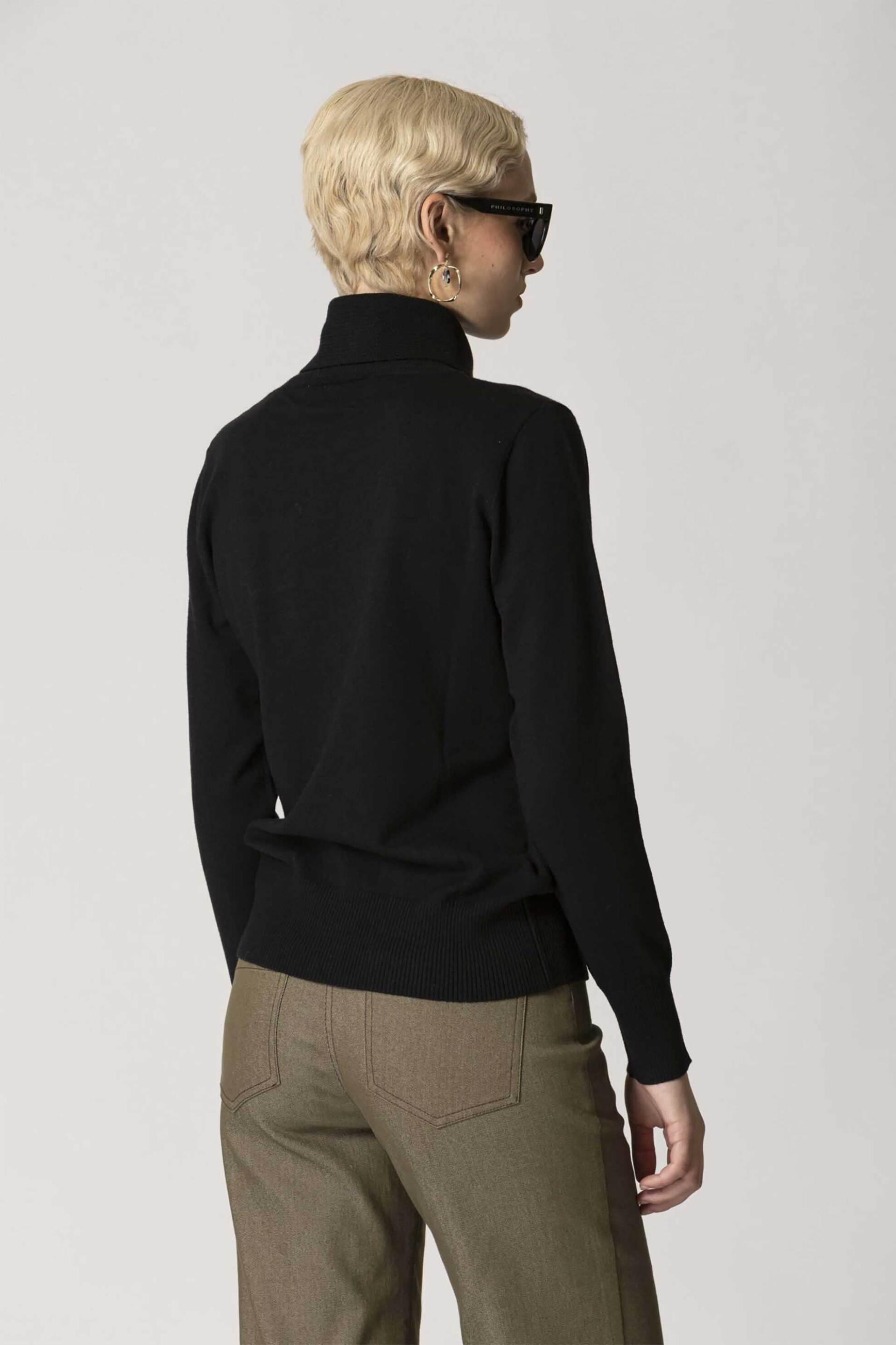 Billy Sabbado γυναικεία πλεκτή μπλούζα ζιβάγκο - 4925269200 Μαύρο φωτογραφία