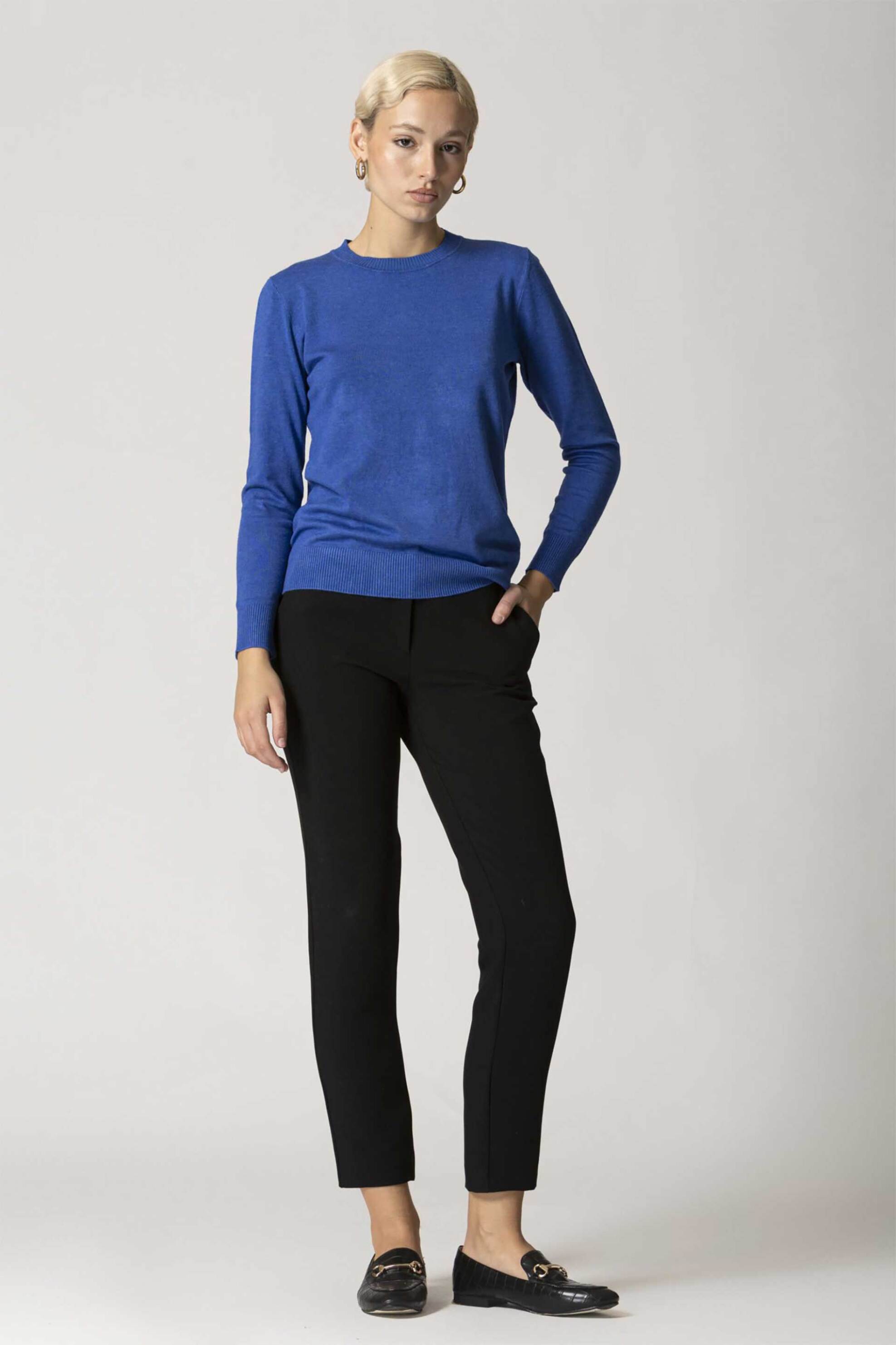 BILLY SABBADO Billy Sabbado γυναικείο cropped παντελόνι μονόχρωμο - 0699414066 Μαύρο