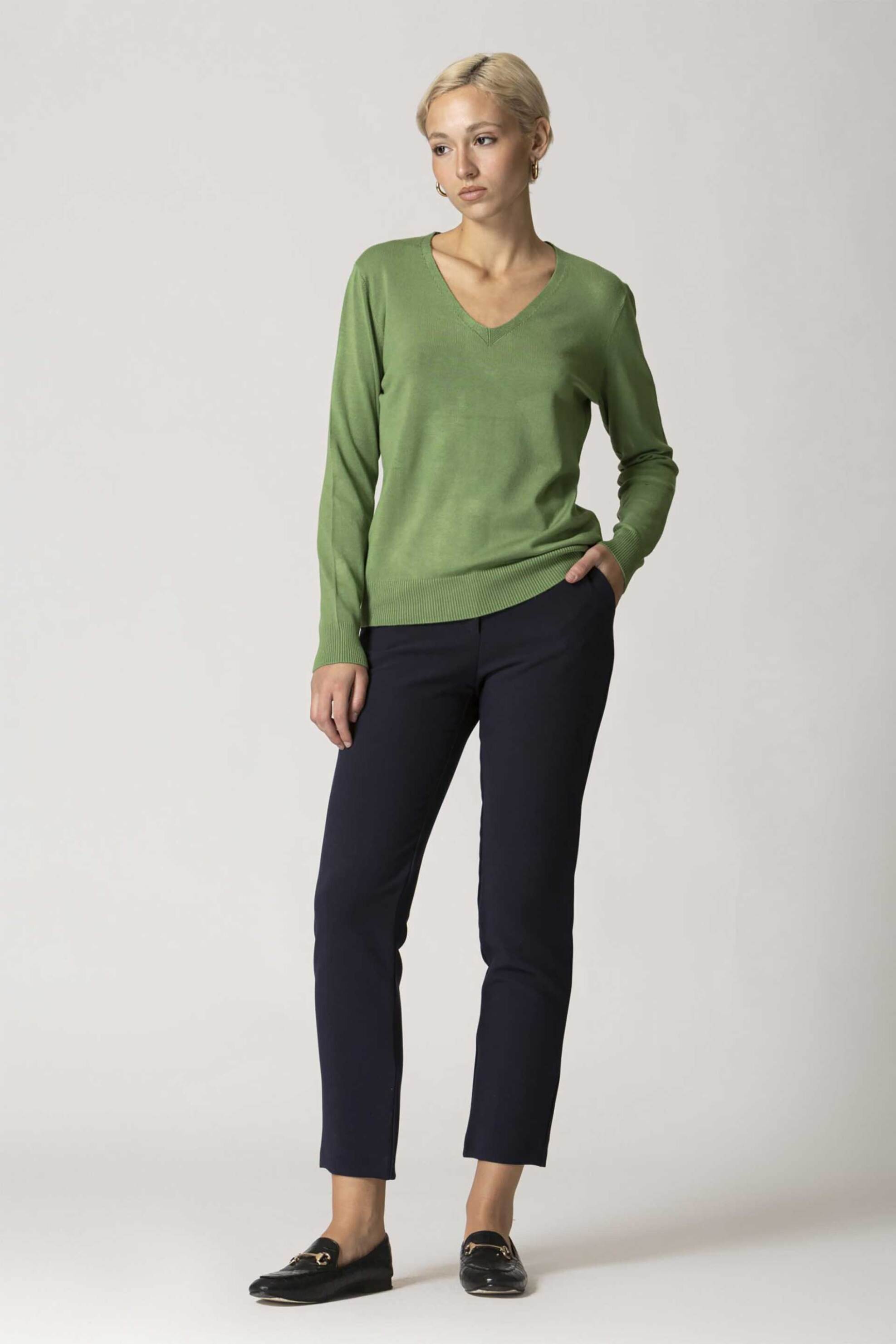 BILLY SABBADO Billy Sabbado γυναικείο cropped παντελόνι μονόχρωμο - 0699414066 Μπλε Σκούρο