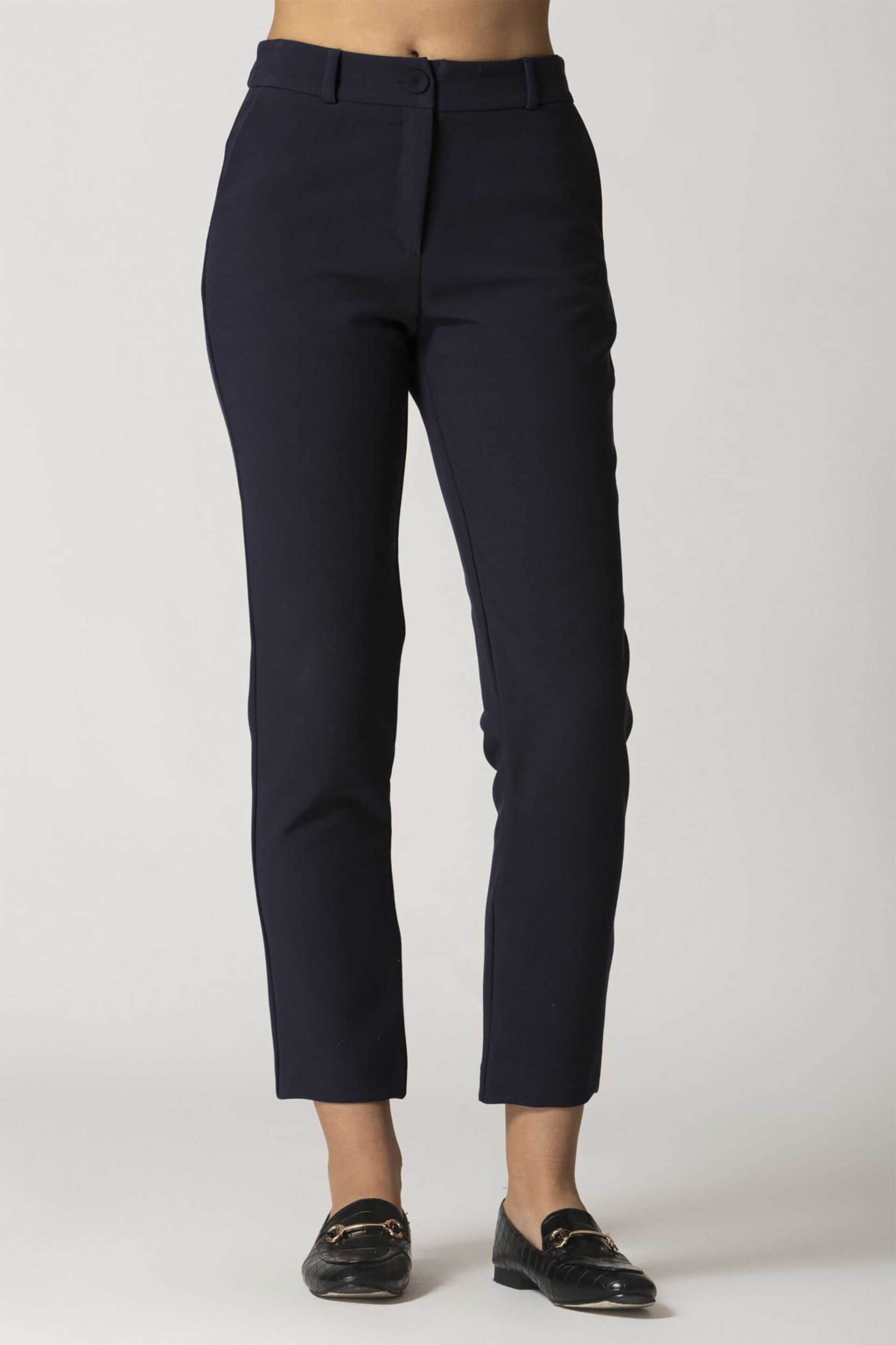 Billy Sabbado γυναικείο cropped παντελόνι μονόχρωμο - 0699414066 Μπλε Σκούρο φωτογραφία