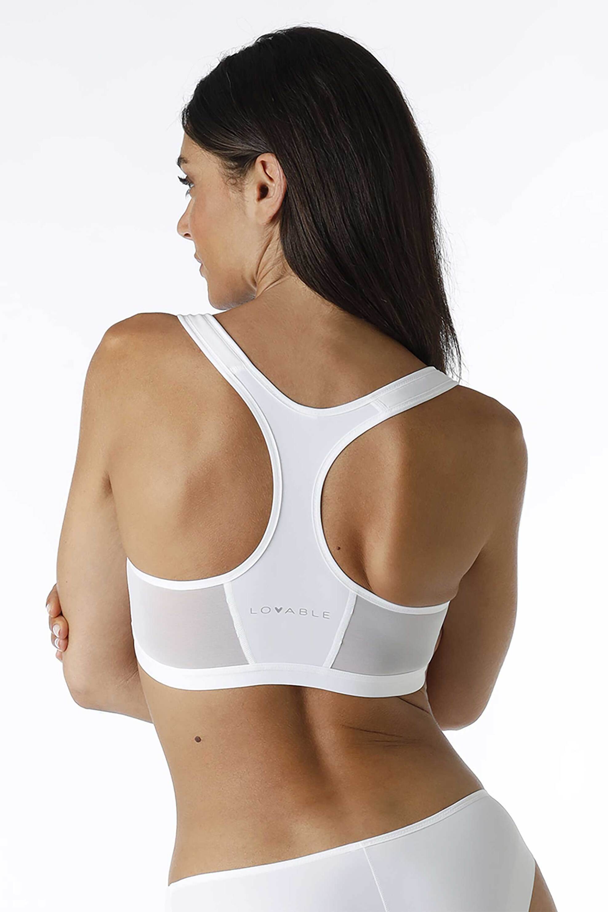 Lovable γυναικείο αθλητικό σουτιέν "Active Comfort" Cup F - LOV-L0DR8-F Λευκό φωτογραφία